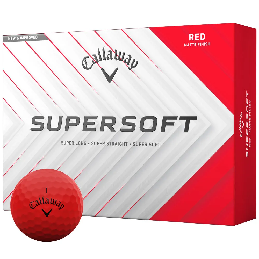Weekly Favorite Callaway Supersoft Golf Balls - Matte Red - 12 Pack Handpicked for You, Callaway Paradym irons, Golf rangefinder