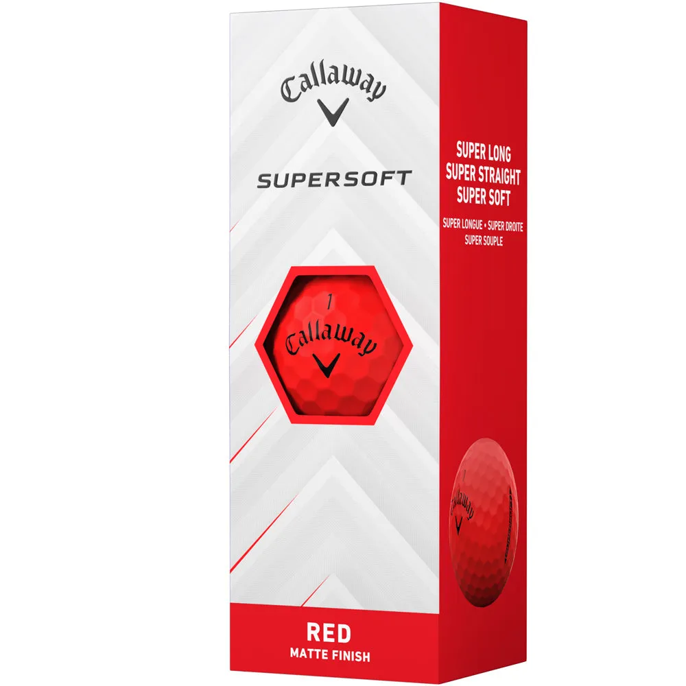 Callaway Supersoft Golf Balls - Matte Red - 12 Pack, Recycled golf balls, Best golf gifts 2024