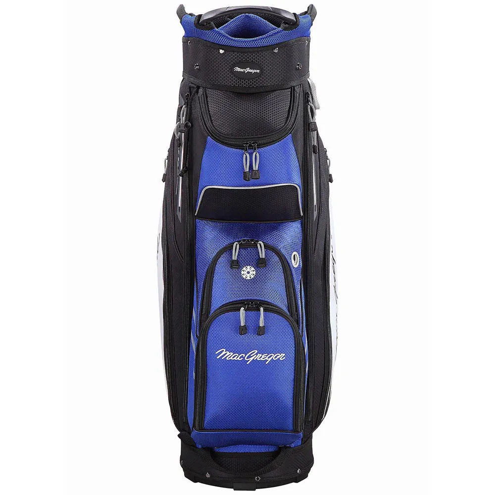 MacGregor Principal 10" Cart Bag - Black/Blue, Golf practice balls, Golf ball beer cooler