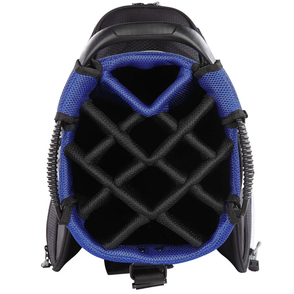 MacGregor Principal 10" Cart Bag - Black/Blue, Golf hitting mat, Custom golf head covers, Golf club cleaning brush