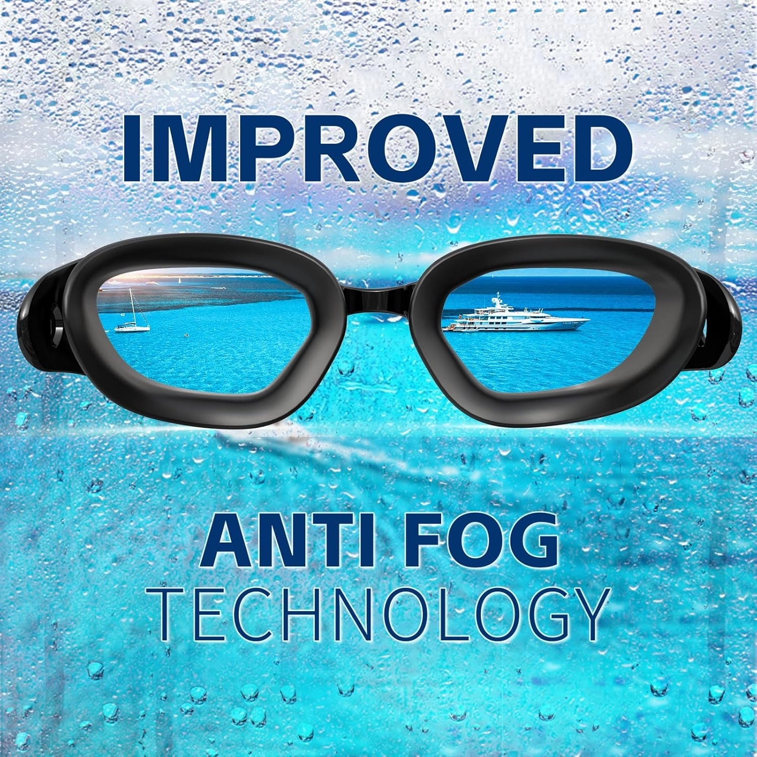Whale Swimming Goggles Polarized Swim Goggles UV400 Anti-fog Suitable for Adults and Teenagers