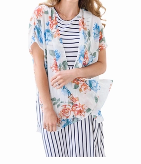 Wildflower Kimono In White