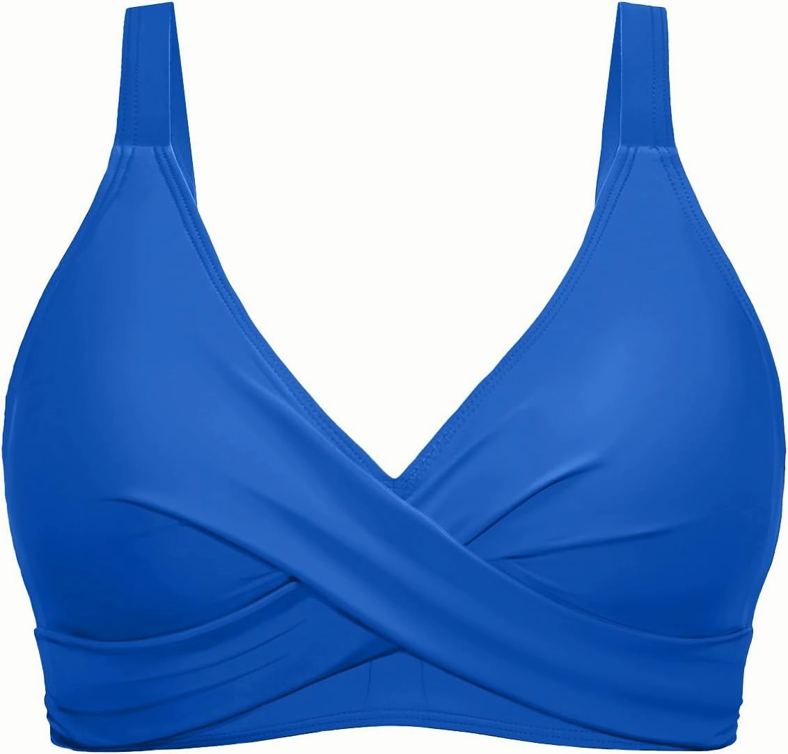 Women Bikini Top Only - Push Up Large Bust Swimsuit Top 2025 Twist Front Bathing Suit