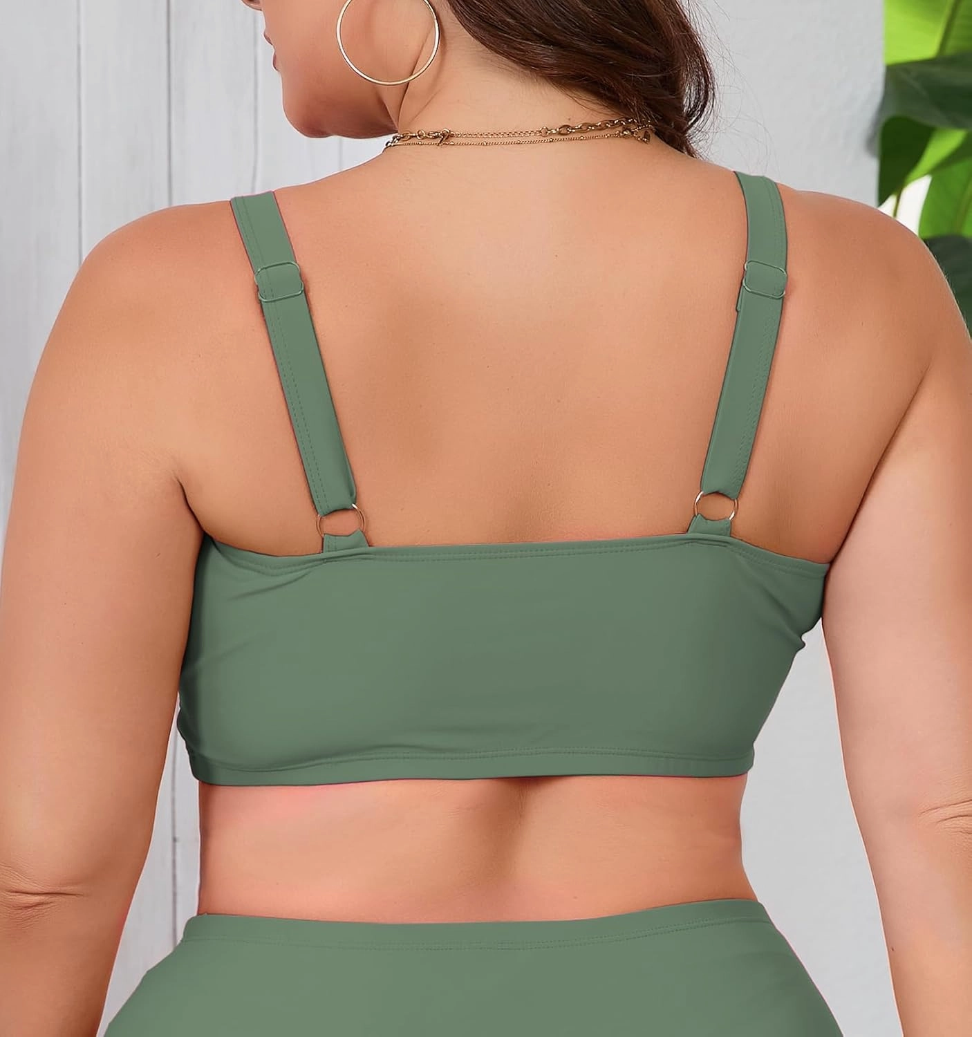 Women Plus Size Bikini Top Push Up Knot Front Bikini Top Only Bathing Suit Tops for Women Large Bust Full Coverage 2025