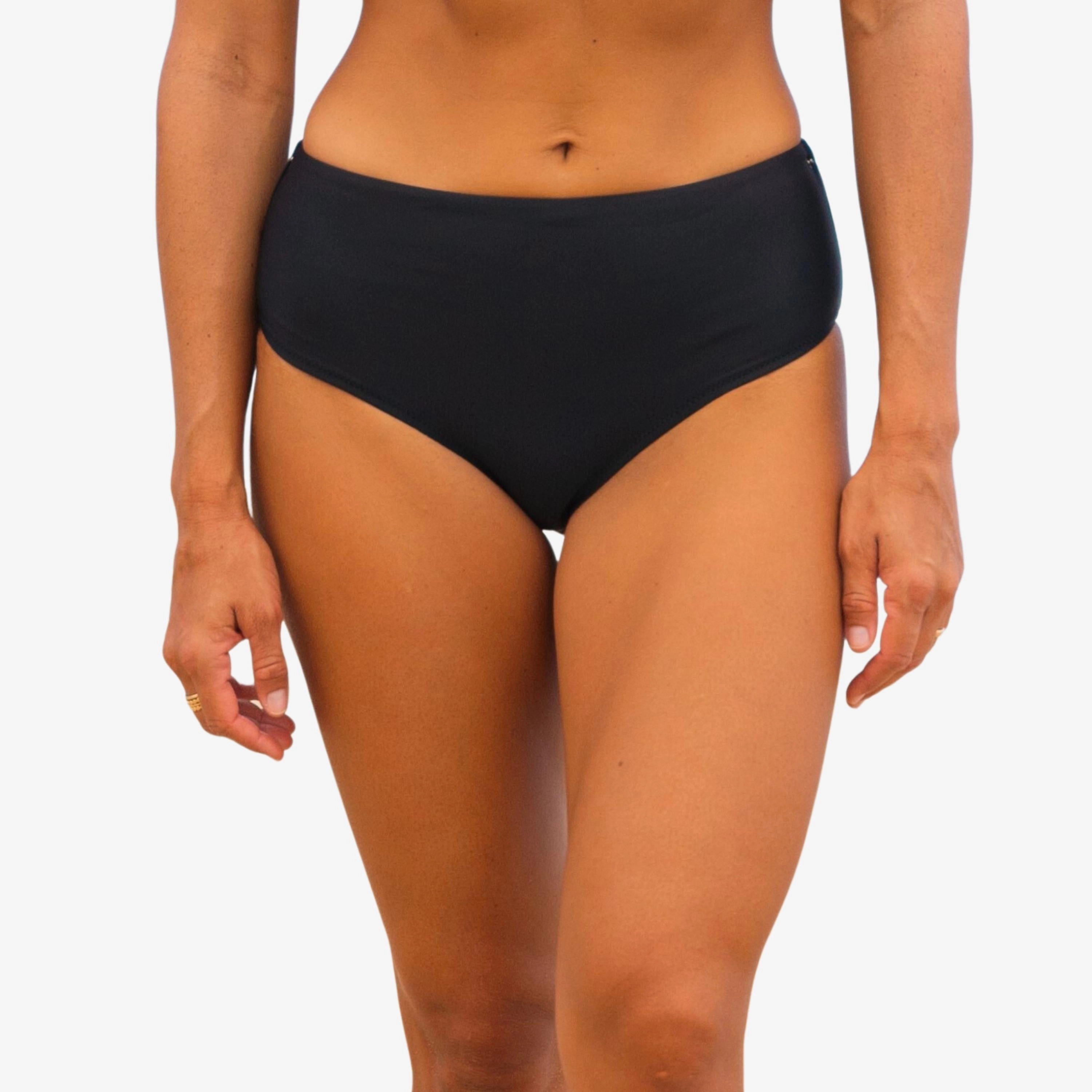 Women's 2in1 Bikini Bottom With Snap On Mesh Skirt