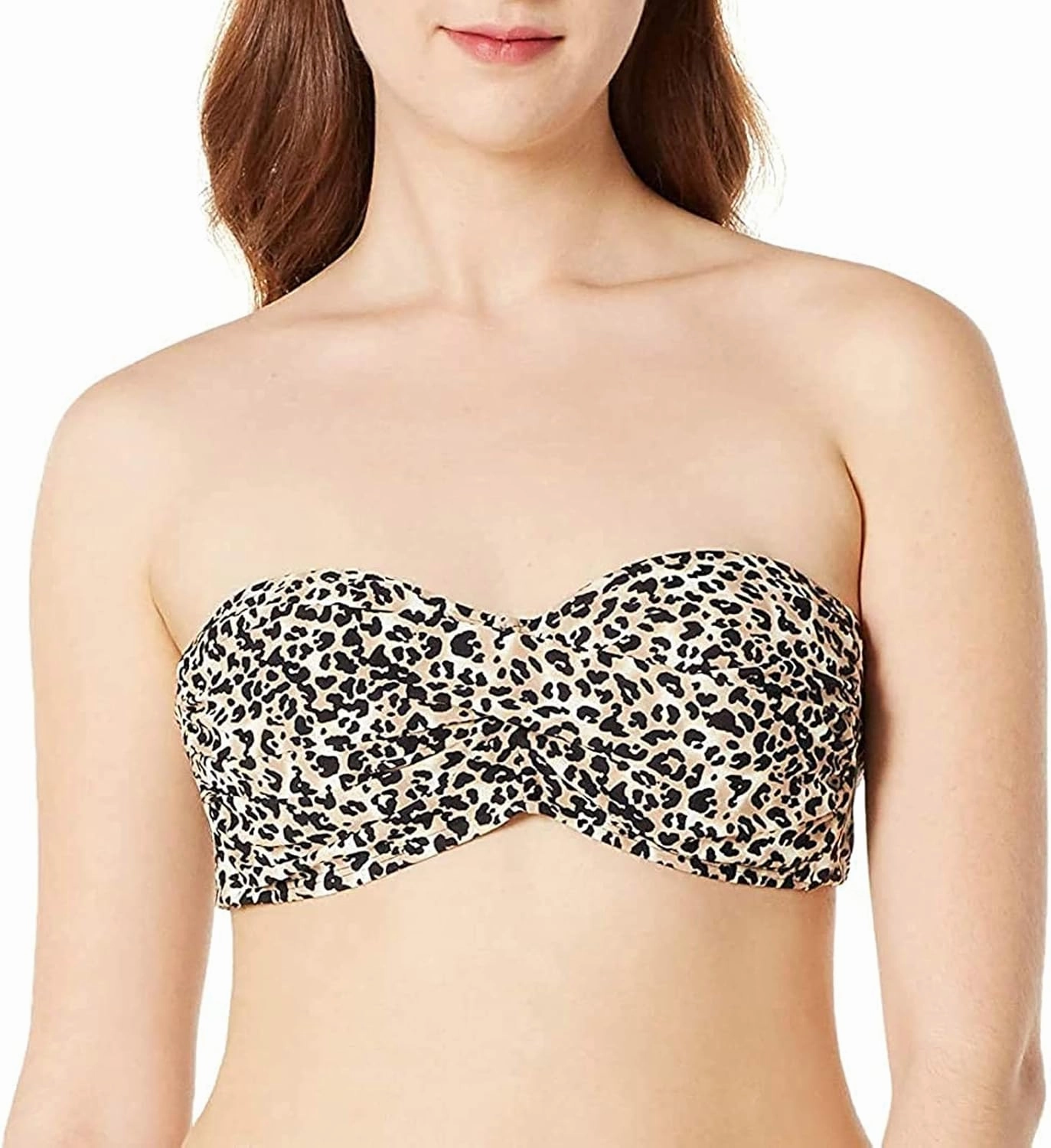 Women's Bandeau Bikini Top Strapless Tie Back Bathing Suit Top