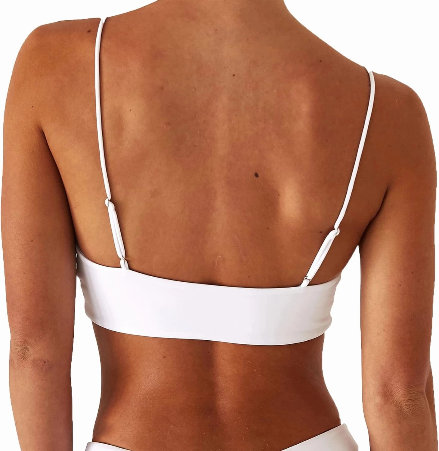 Women's Bikini Top Soild Color Push Up V Neck Bathing Suit Swimsuit Top