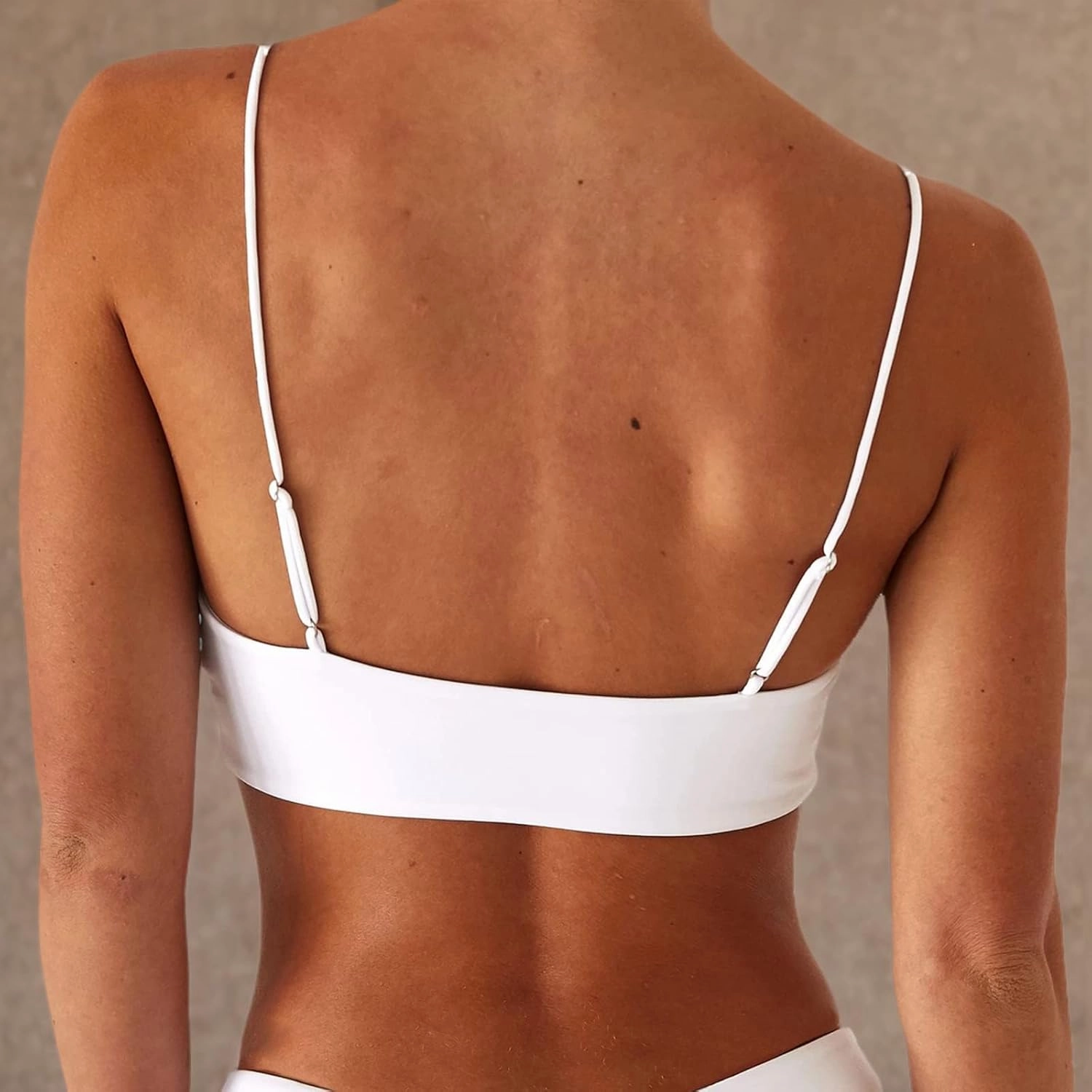 Women's Bikini Top Soild Color Push Up V Neck Bathing Suit Swimsuit Top
