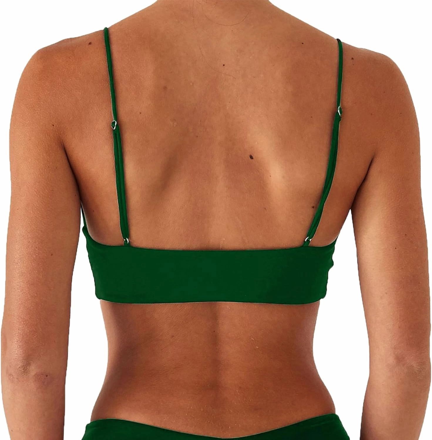 Women's Bikini Top Soild Color Push Up V Neck Bathing Suit Swimsuit Top