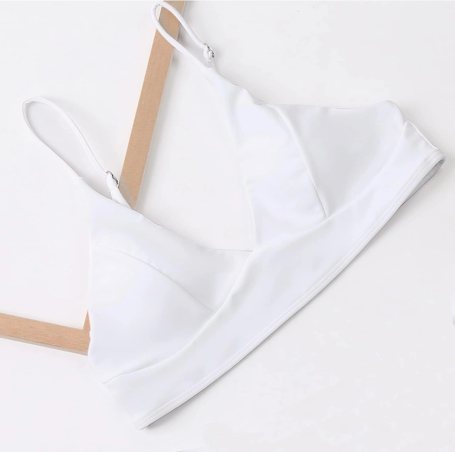Women's Bikini Top Soild Color Push Up V Neck Bathing Suit Swimsuit Top