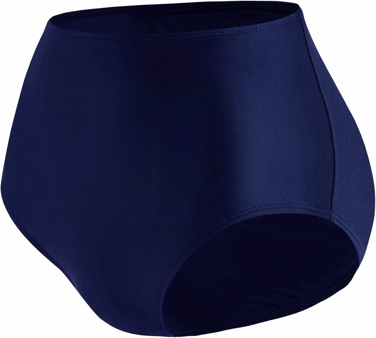 Women's Black High Waisted Bikini Bottom Full Coverage Bathing Suit Swim Bottoms Tummy Control Swimsuit Shorts