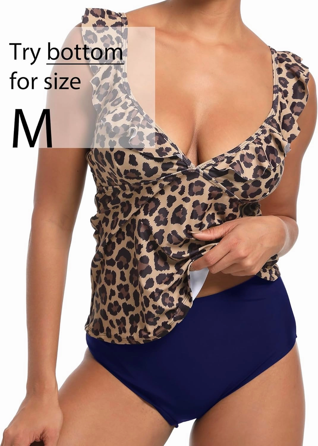 Women's Black High Waisted Bikini Bottom Full Coverage Bathing Suit Swim Bottoms Tummy Control Swimsuit Shorts