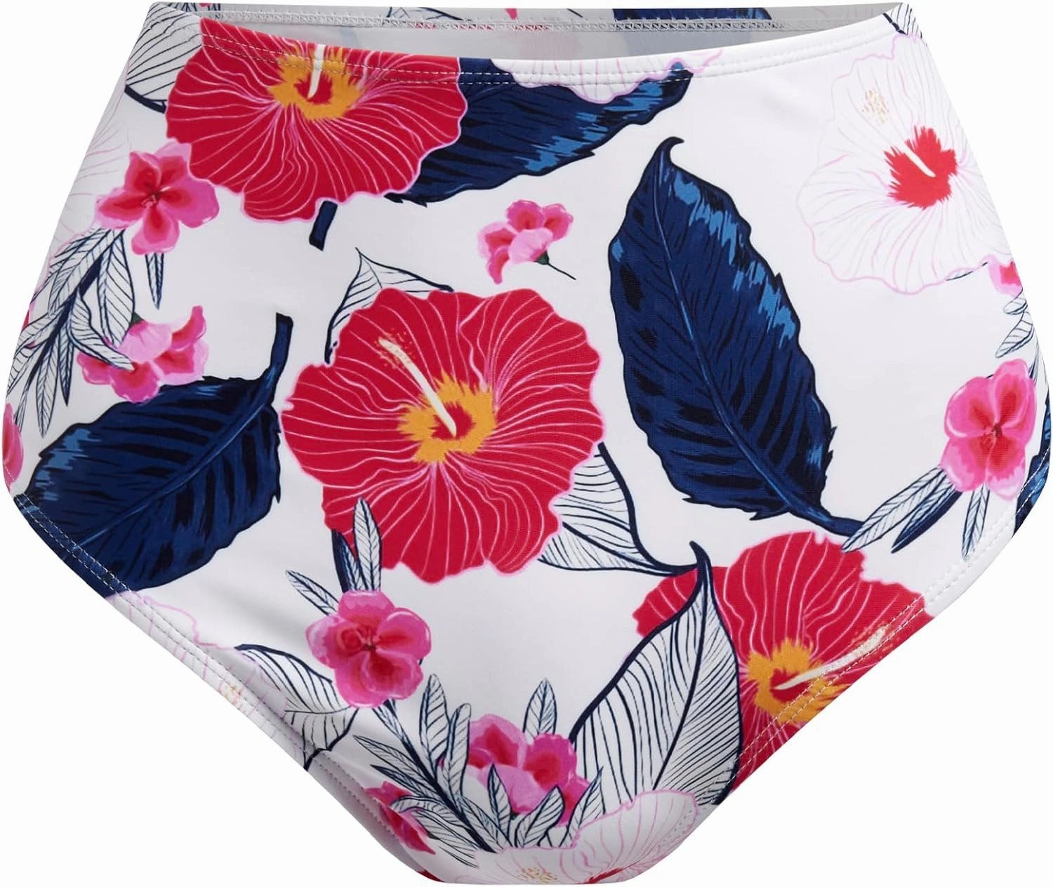 Women's Black High Waisted Bikini Bottom Full Coverage Bathing Suit Swim Bottoms Tummy Control Swimsuit Shorts