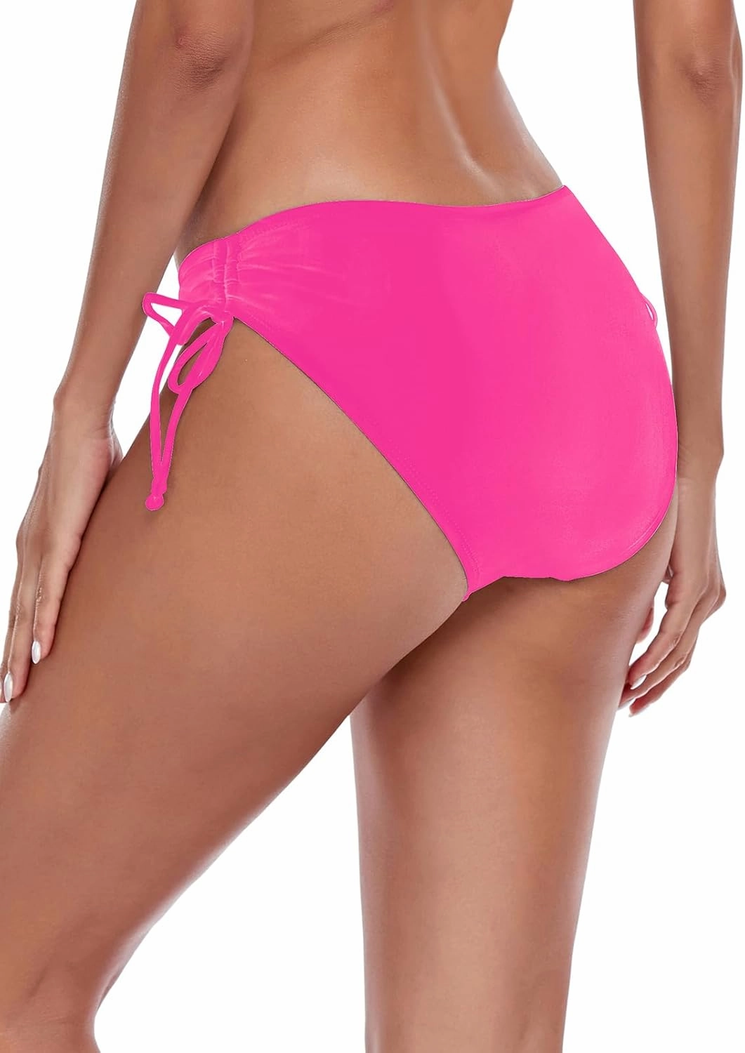 Women's Drawstring Bikini Bottoms Full Coverage Low Waisted Swim Bottom