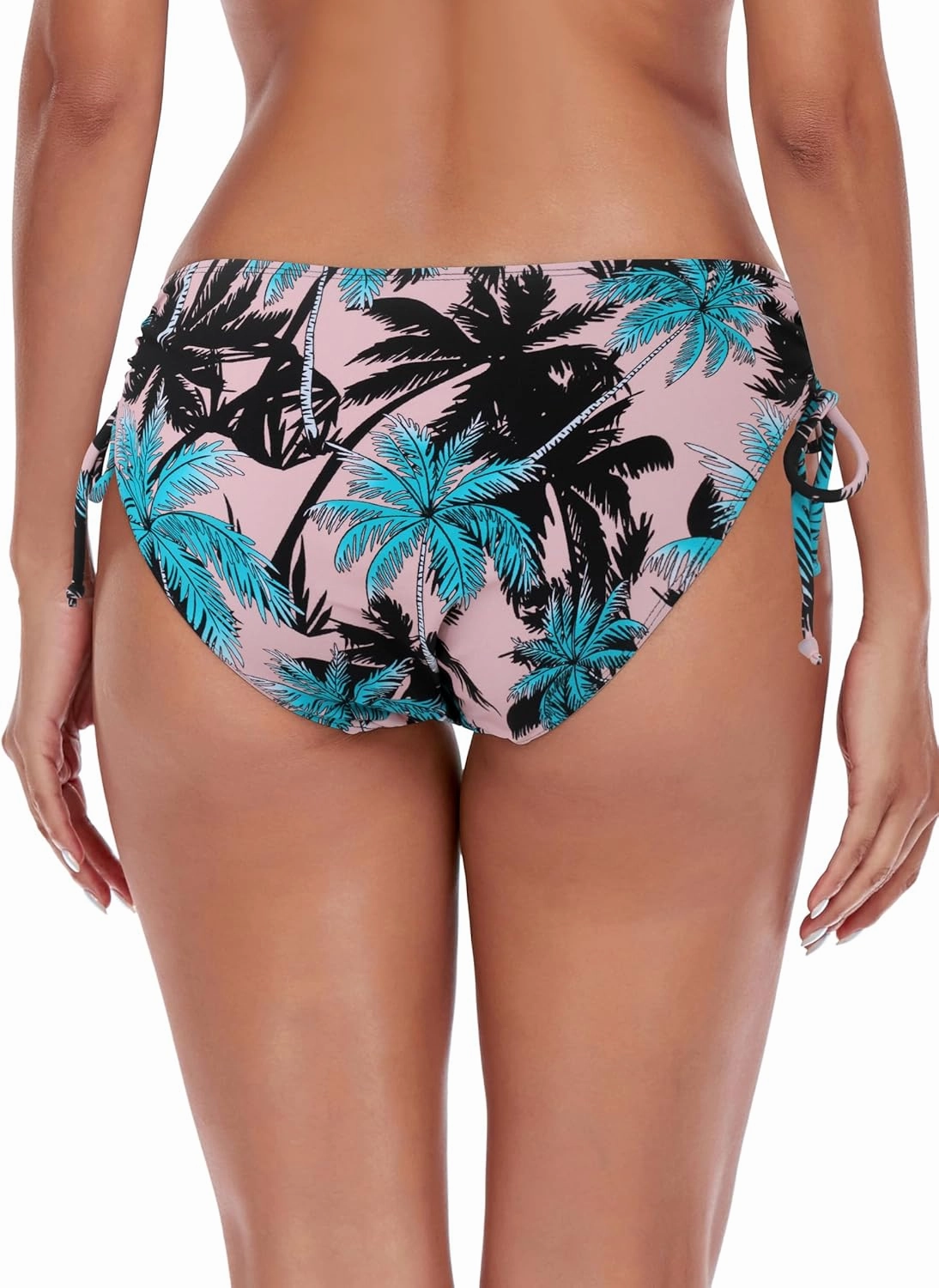 Women's Drawstring Bikini Bottoms Full Coverage Low Waisted Swim Bottom