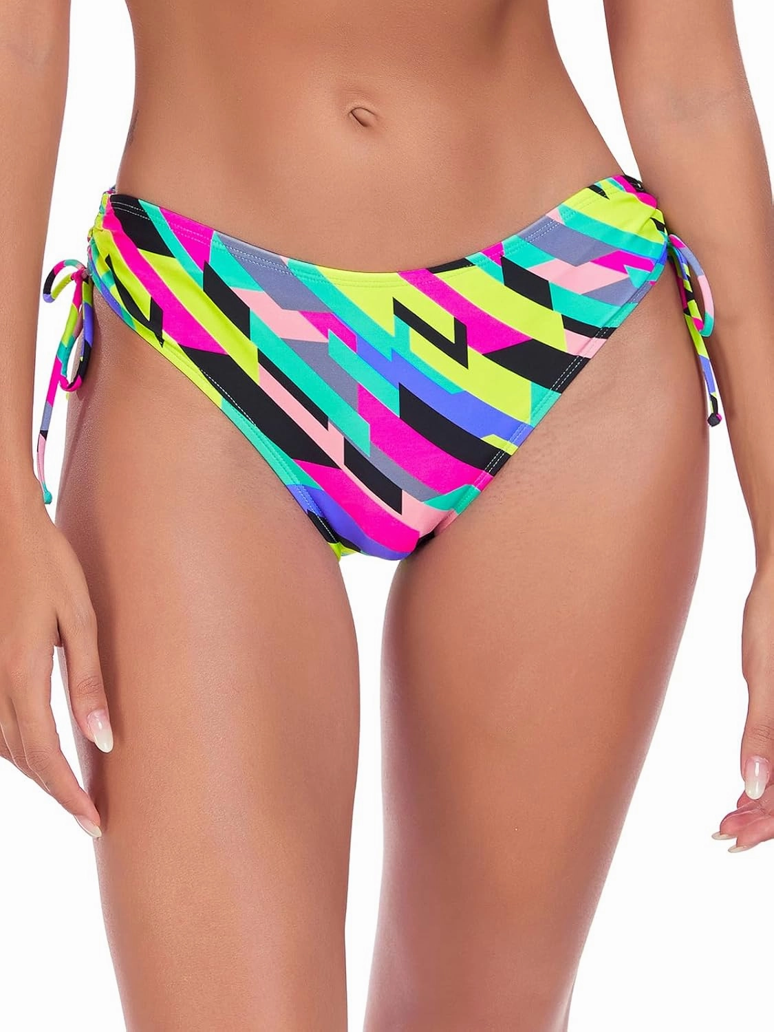 Women's Drawstring Bikini Bottoms Full Coverage Low Waisted Swim Bottom
