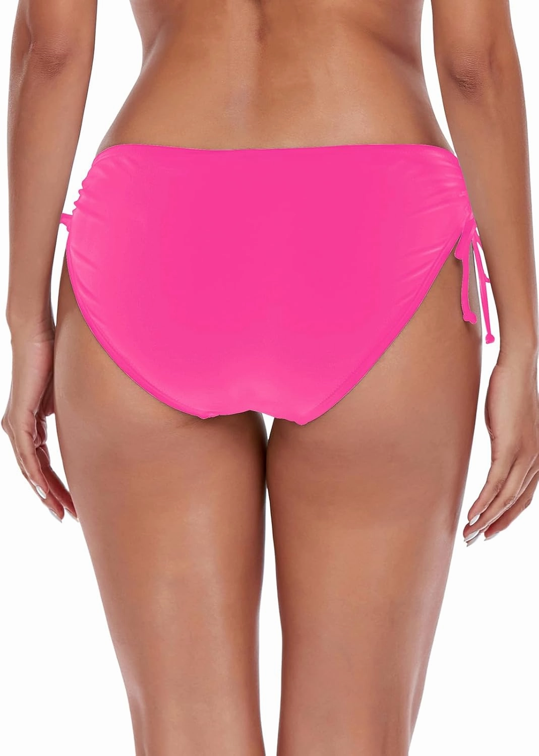 Women's Drawstring Bikini Bottoms Full Coverage Low Waisted Swim Bottom