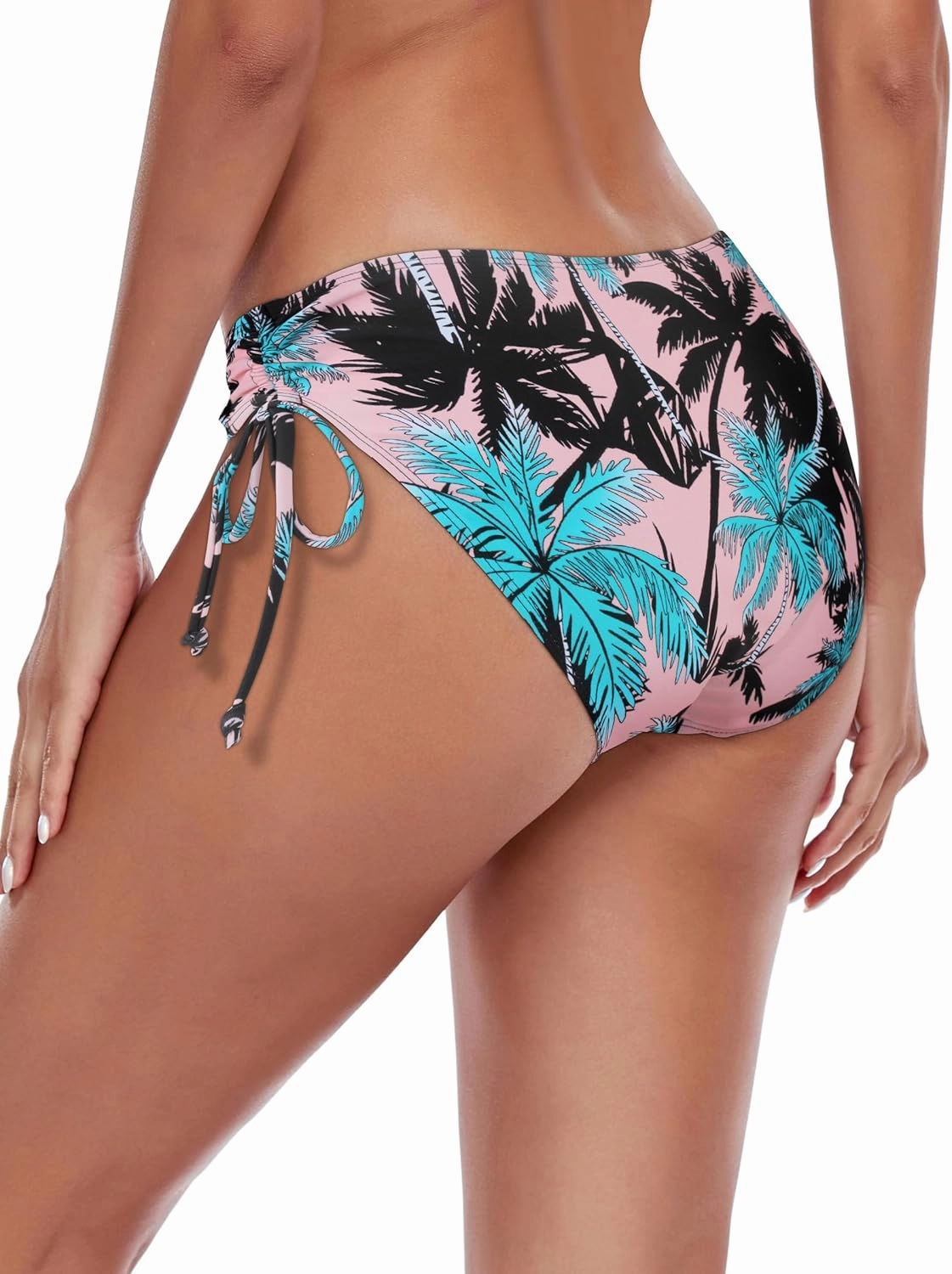 Women's Drawstring Bikini Bottoms Full Coverage Low Waisted Swim Bottom