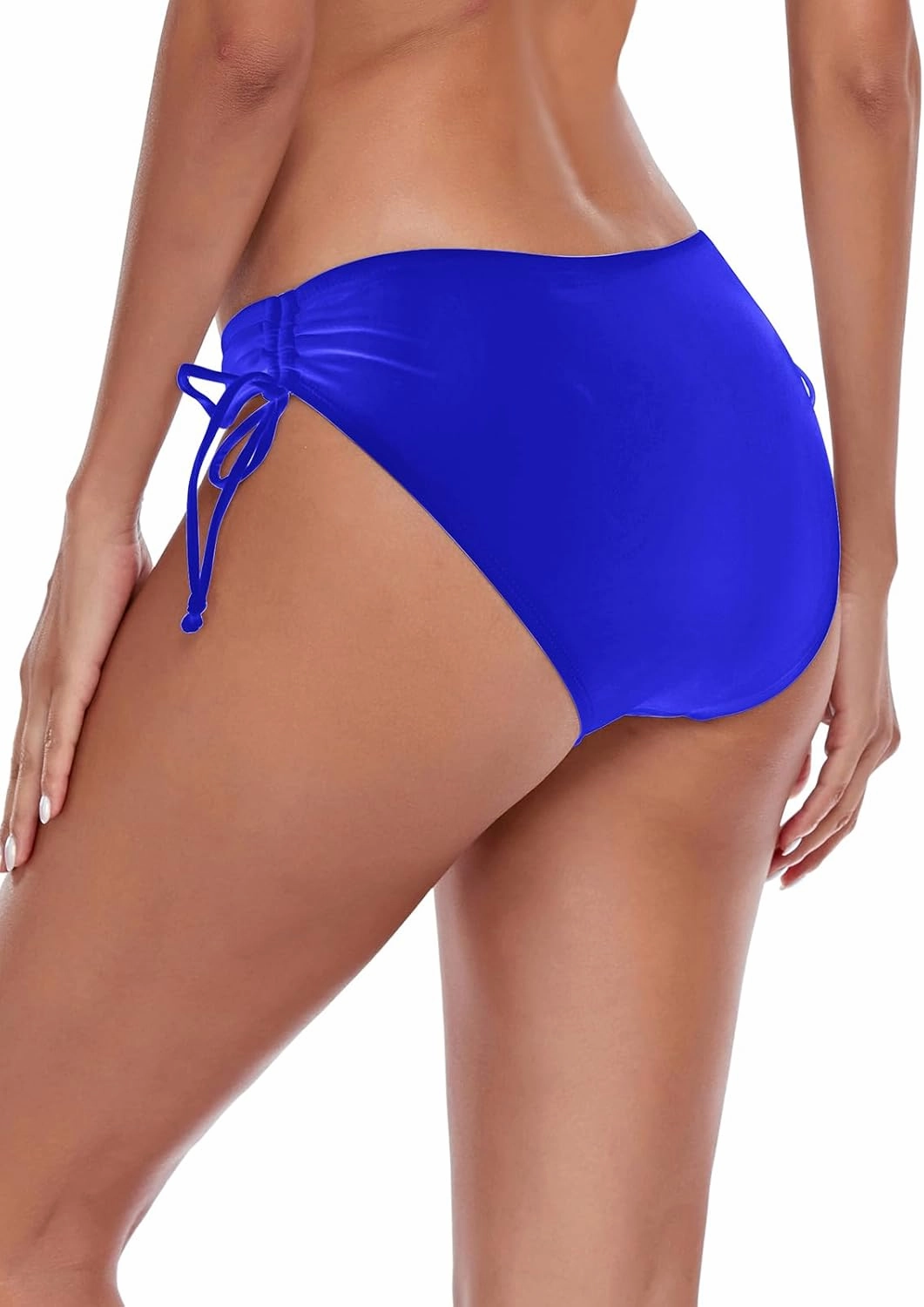 Women's Drawstring Bikini Bottoms Full Coverage Low Waisted Swim Bottom