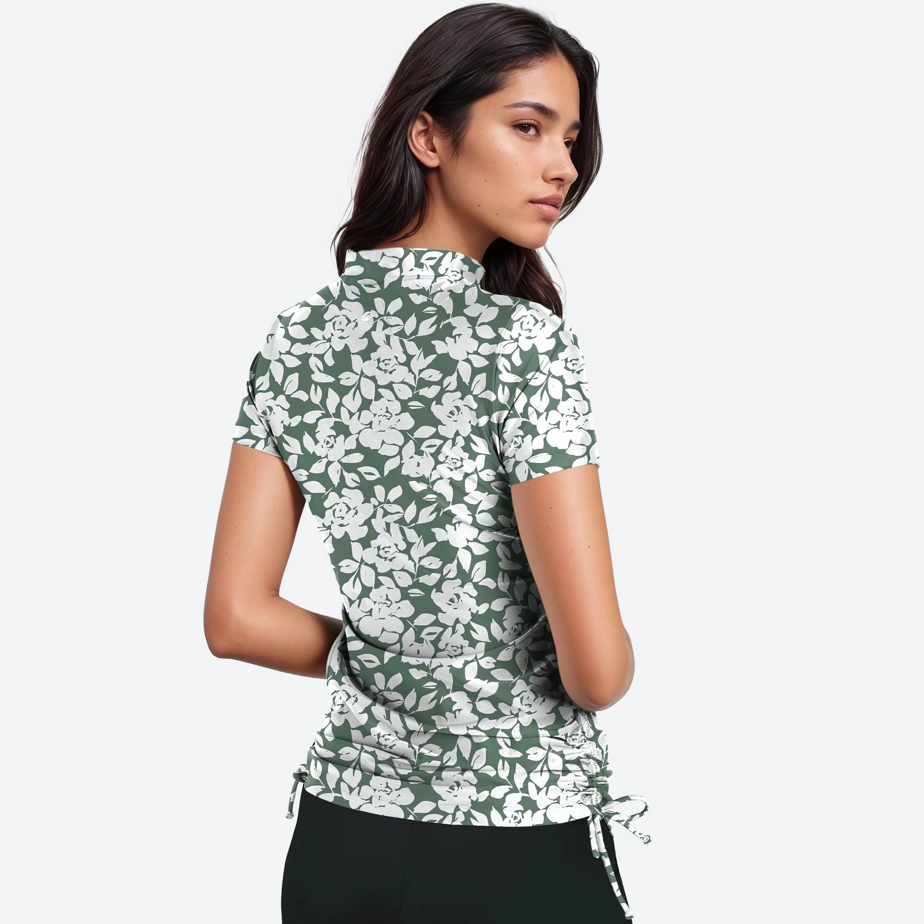 Women's Half-Zip Short Sleeve Rashguard Adele Swim Top