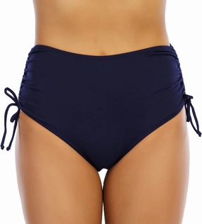 Women's High Waisted Bikini Bottoms Full Coverage Swim Bottom Tummy Control Side Tie Swimsuit Bathing Suit Bottoms