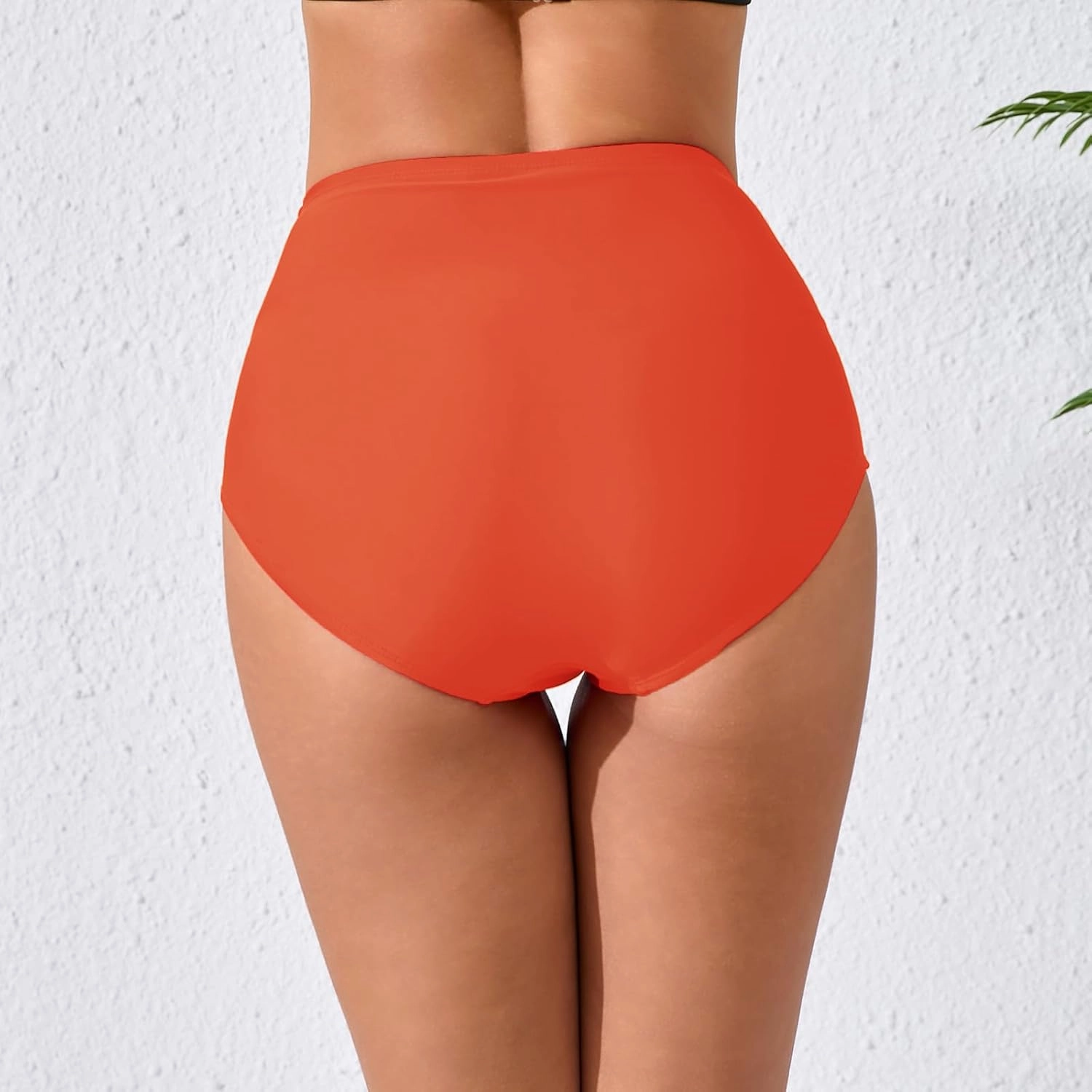 Women's High Waisted Bikini Bottoms Ruched Swim Bottoms Full Coverage Tankini Swimsuits Bottoms