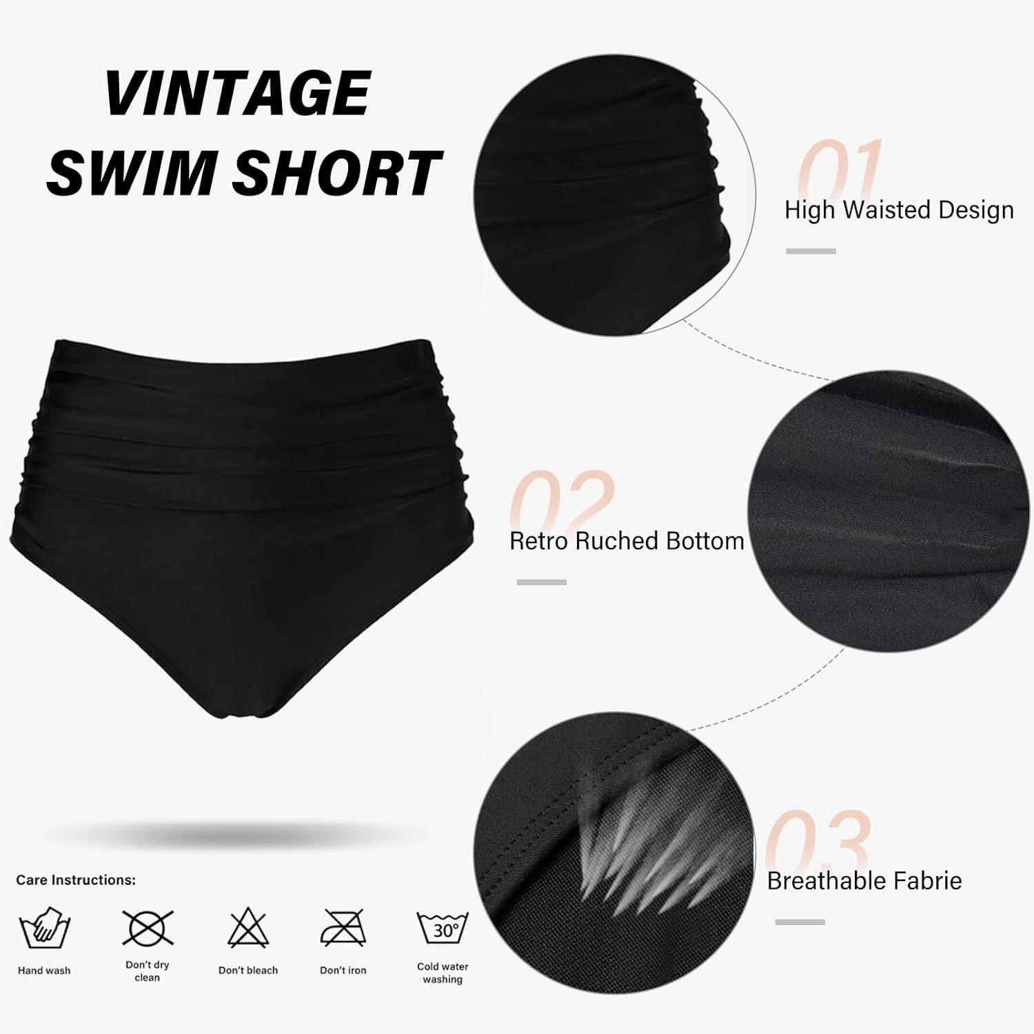 Women's High Waisted Bikini Set Push Up V Neck Ruched Bottom Stylish Two Piece Swimsuit Bathing Suit