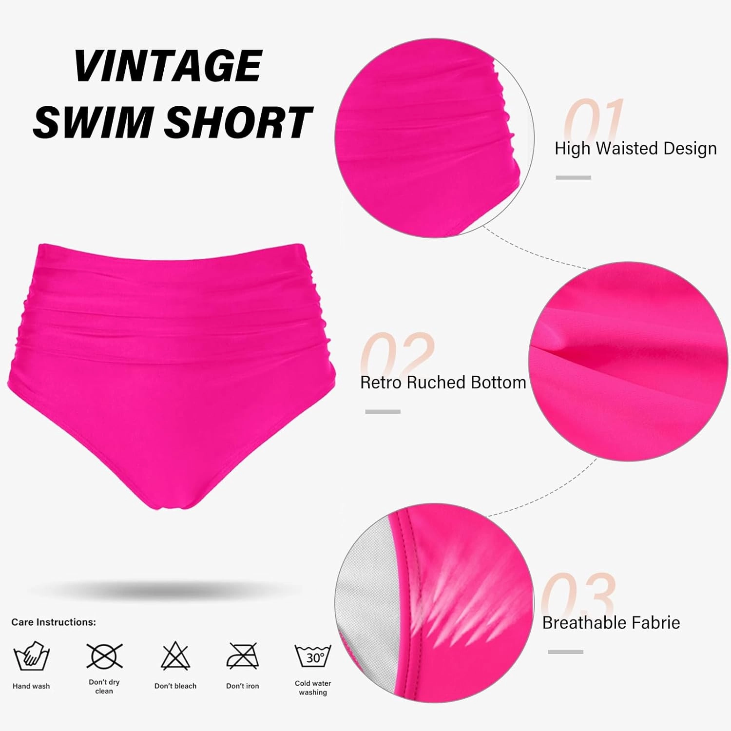Women's High Waisted Bikini Sets Sporty Scoop Neck Cross Back Bathing Suit Two Piece Swimsuits for Women