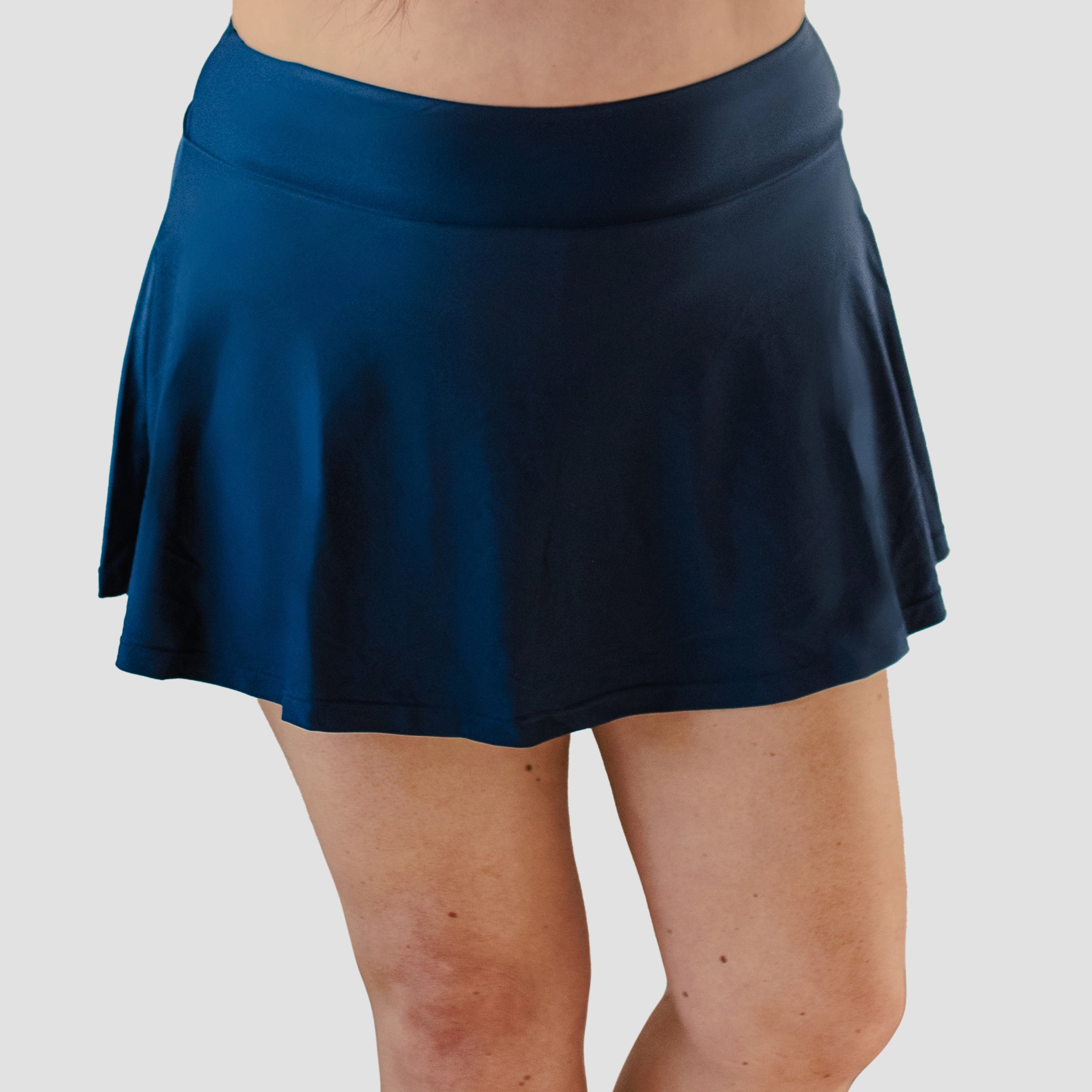 Women's High Waisted Flowy Swim Skirt With Shorts