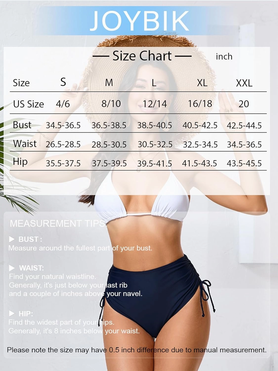 Women's High Waisted Full Coverage Cheeky Bikini Bottoms Tummy Control Adjustable Dtawstring Swim Bottoms