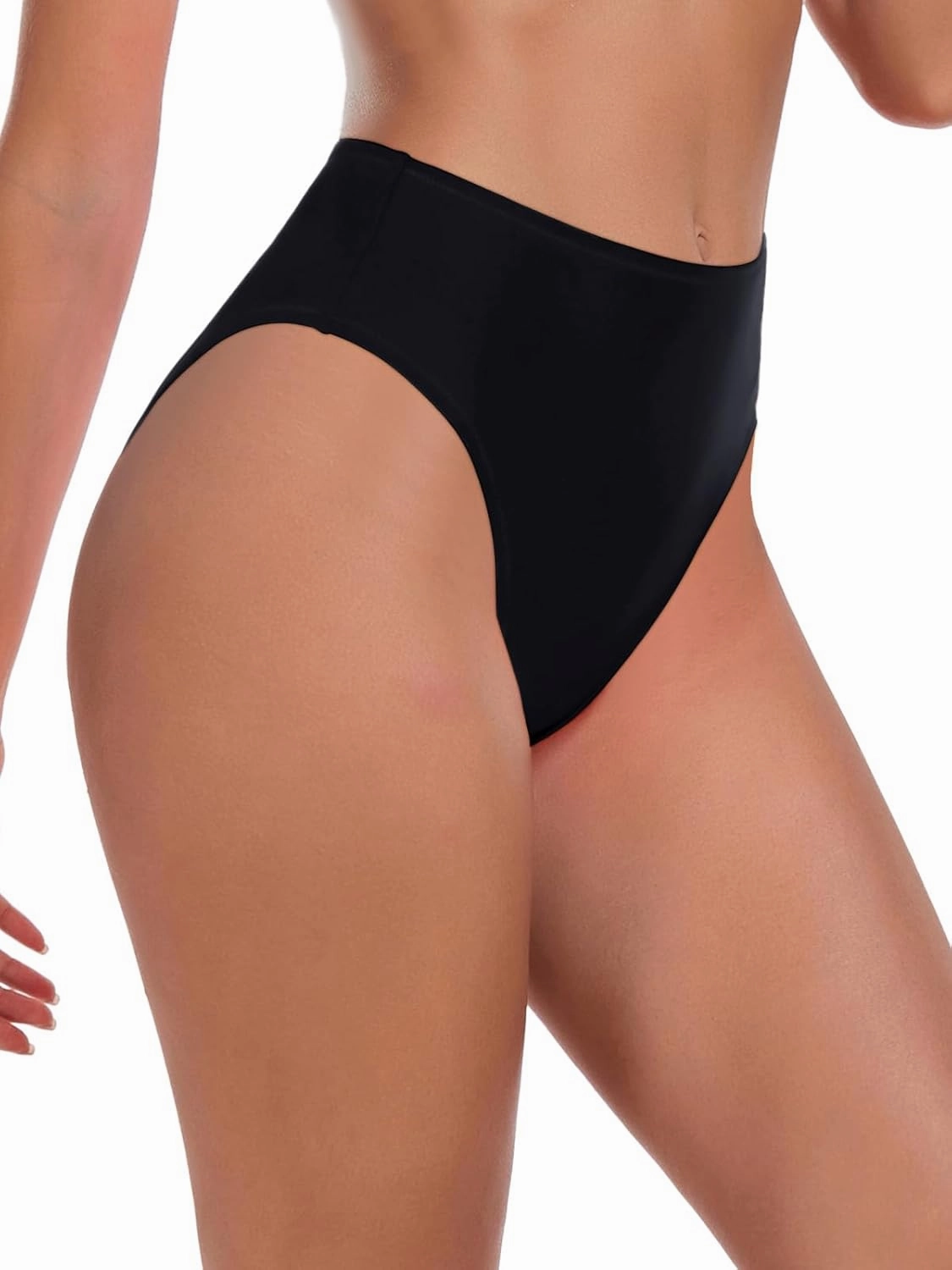 Women's High Waisted High Cut Thong Bikini Bottom