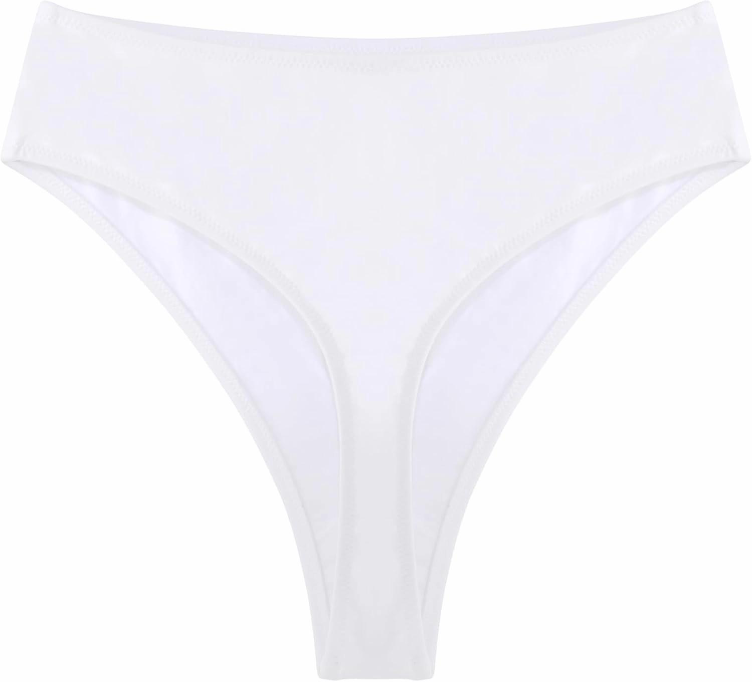 Women's High Waisted High Cut Thong Bikini Bottom