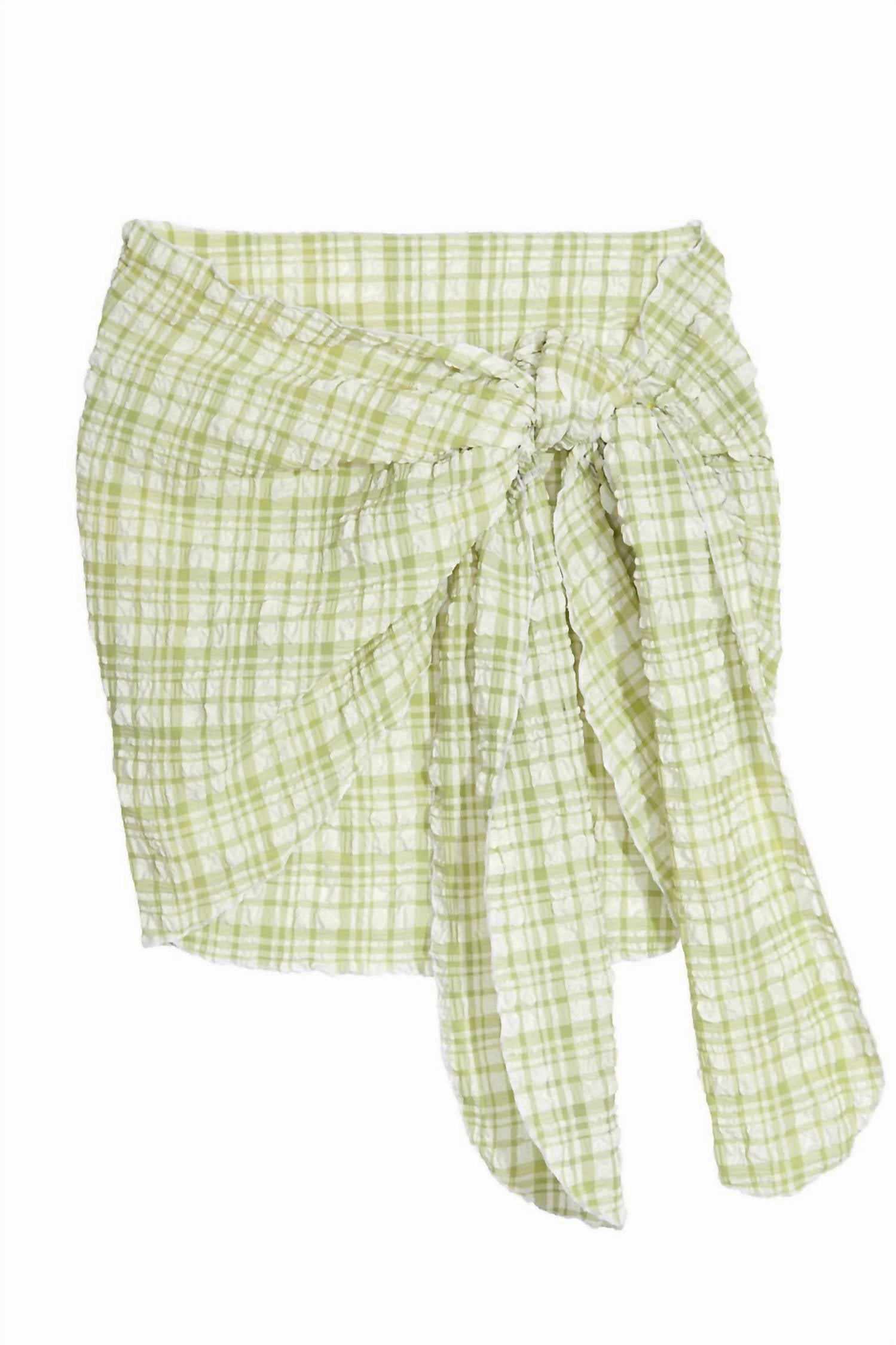 Women's Katy Mini Sarong In Green Check