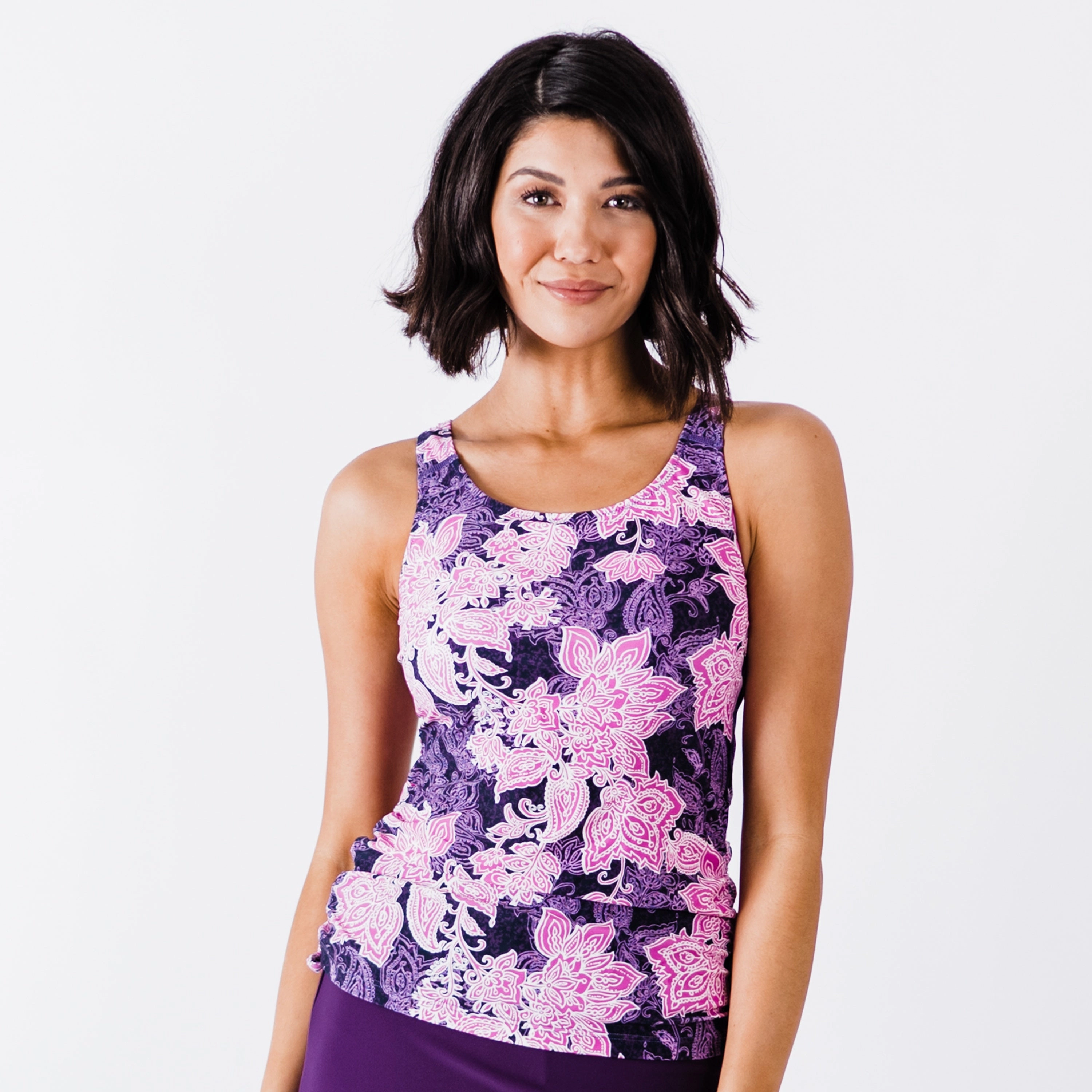 Women's Maya Tankini Swim Top With Built-in Bra - Patterns