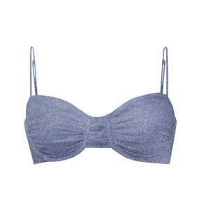 Women's Mia Bikini Top In Periwinkle Sheen