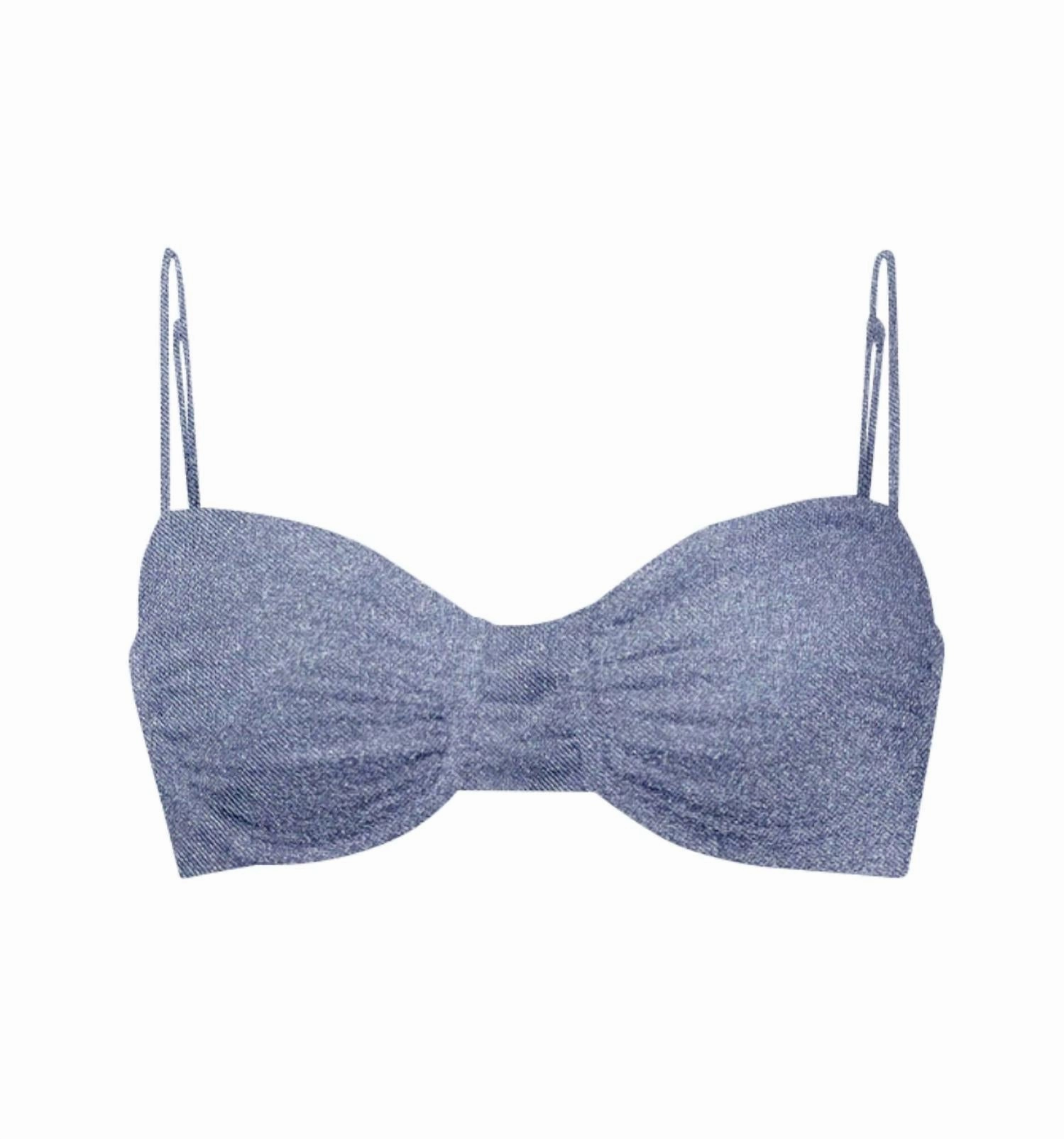 Women's Mia Bikini Top In Periwinkle Sheen