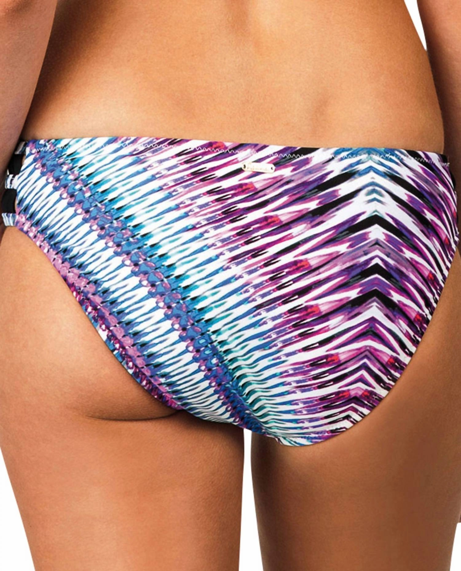 Women's Moderate Bikini Bottom In Stolen Heart Lattice Cocoa