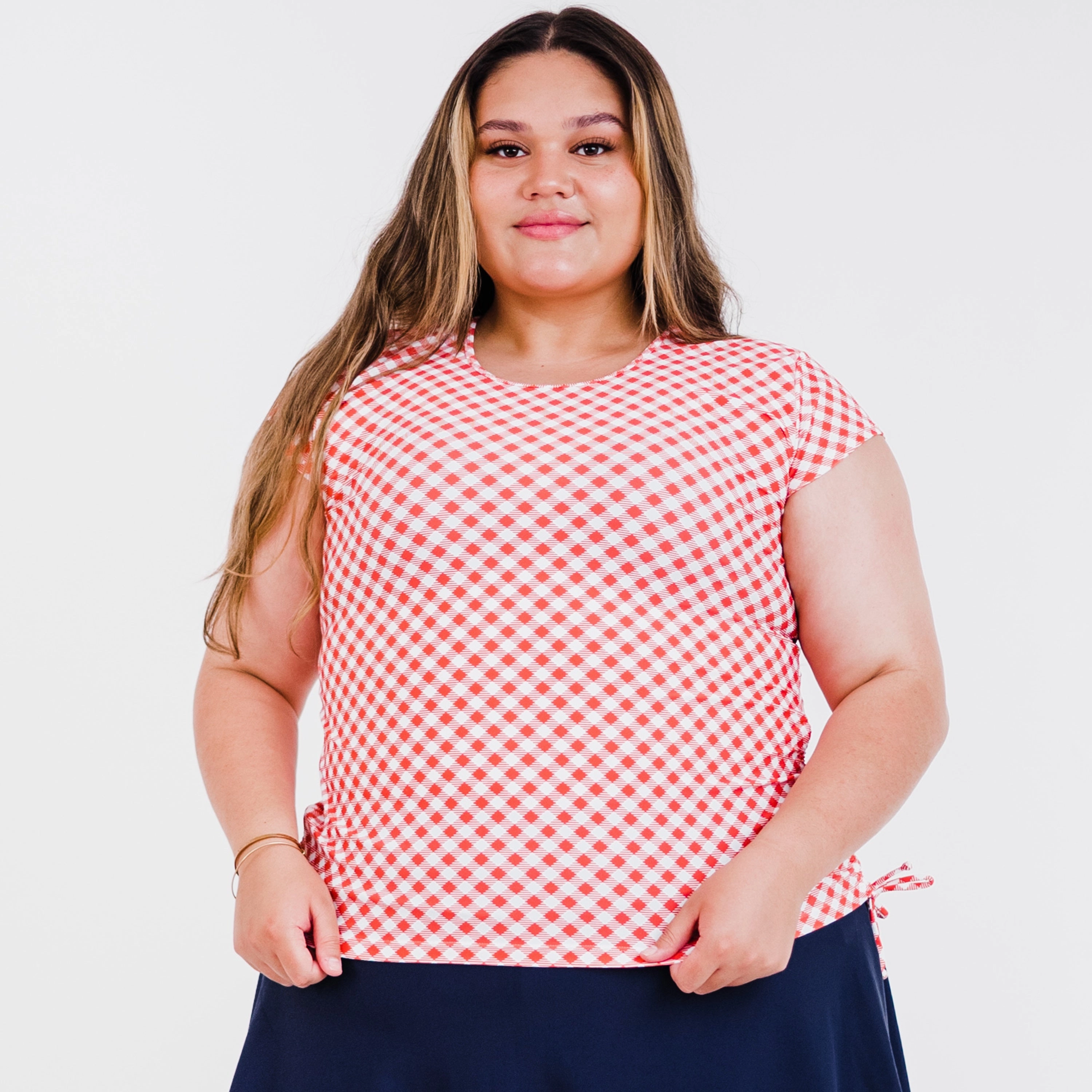 Women's Plus Cap Sleeve Sadie Swim Top