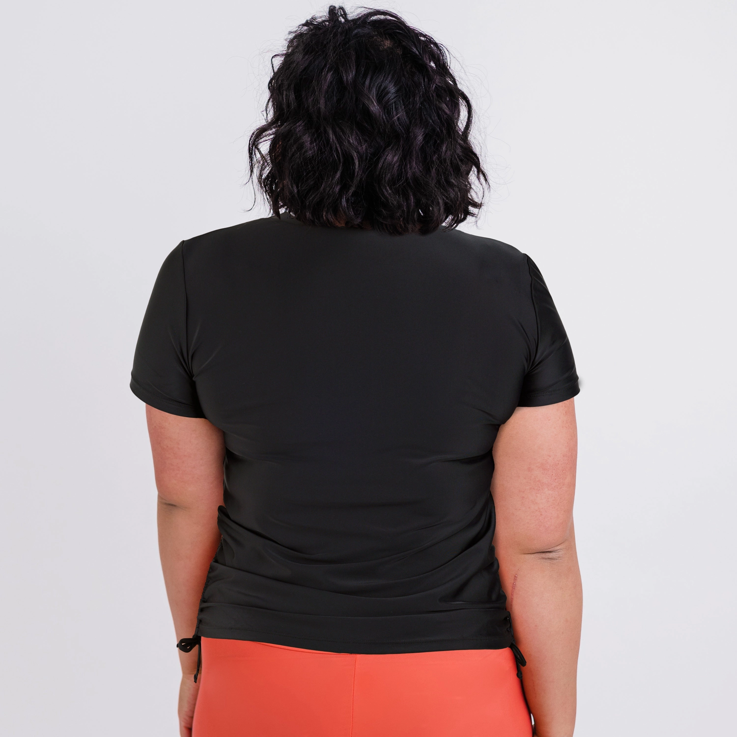 Women's Plus Mock Neck Short Sleeve Adele Swim Top