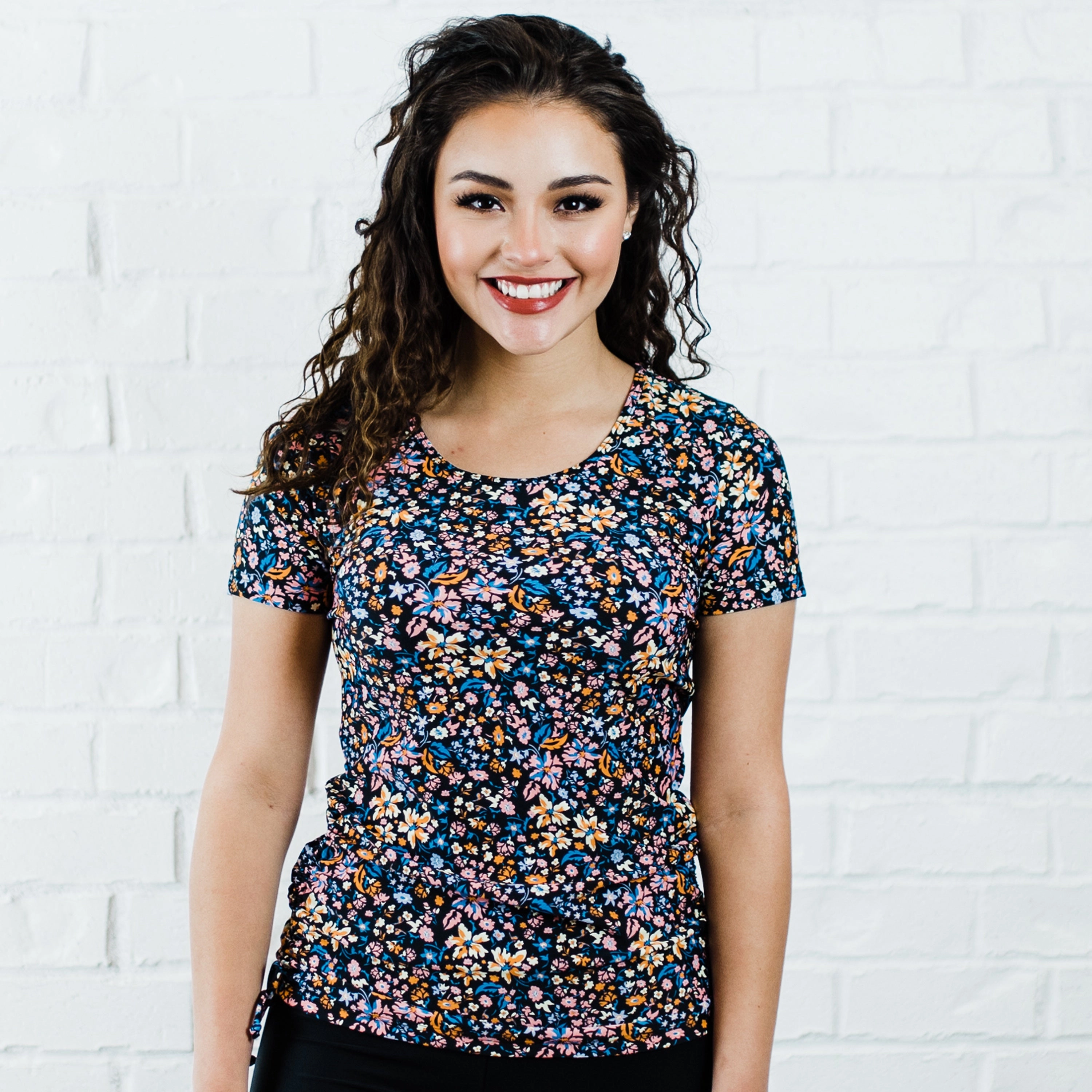 Women's Plus Short Sleeve Adele Swim Top - Patterns