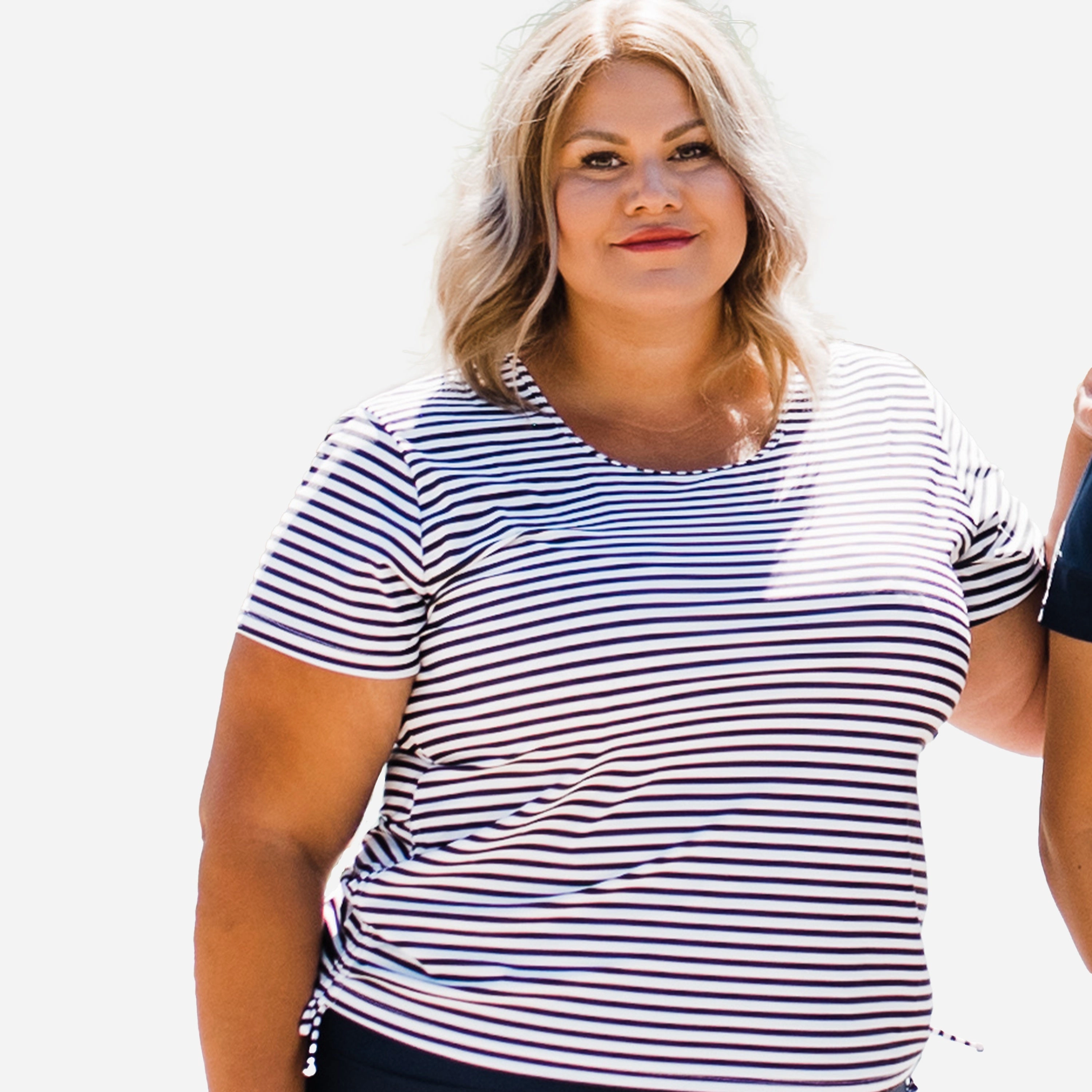 Women's Plus Short Sleeve Adele Swim Top - Patterns