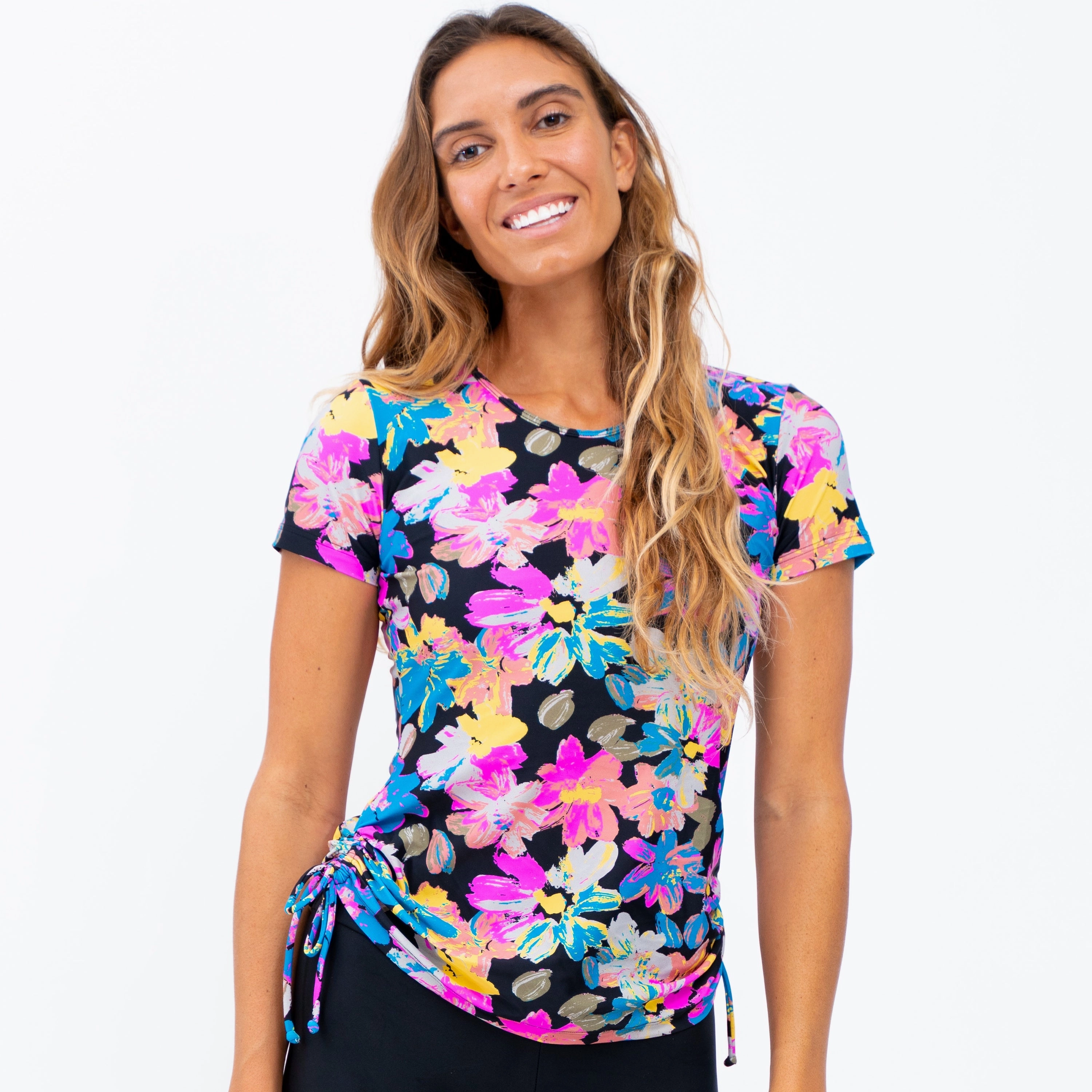 Women's Plus Short Sleeve Adele Swim Top - Patterns