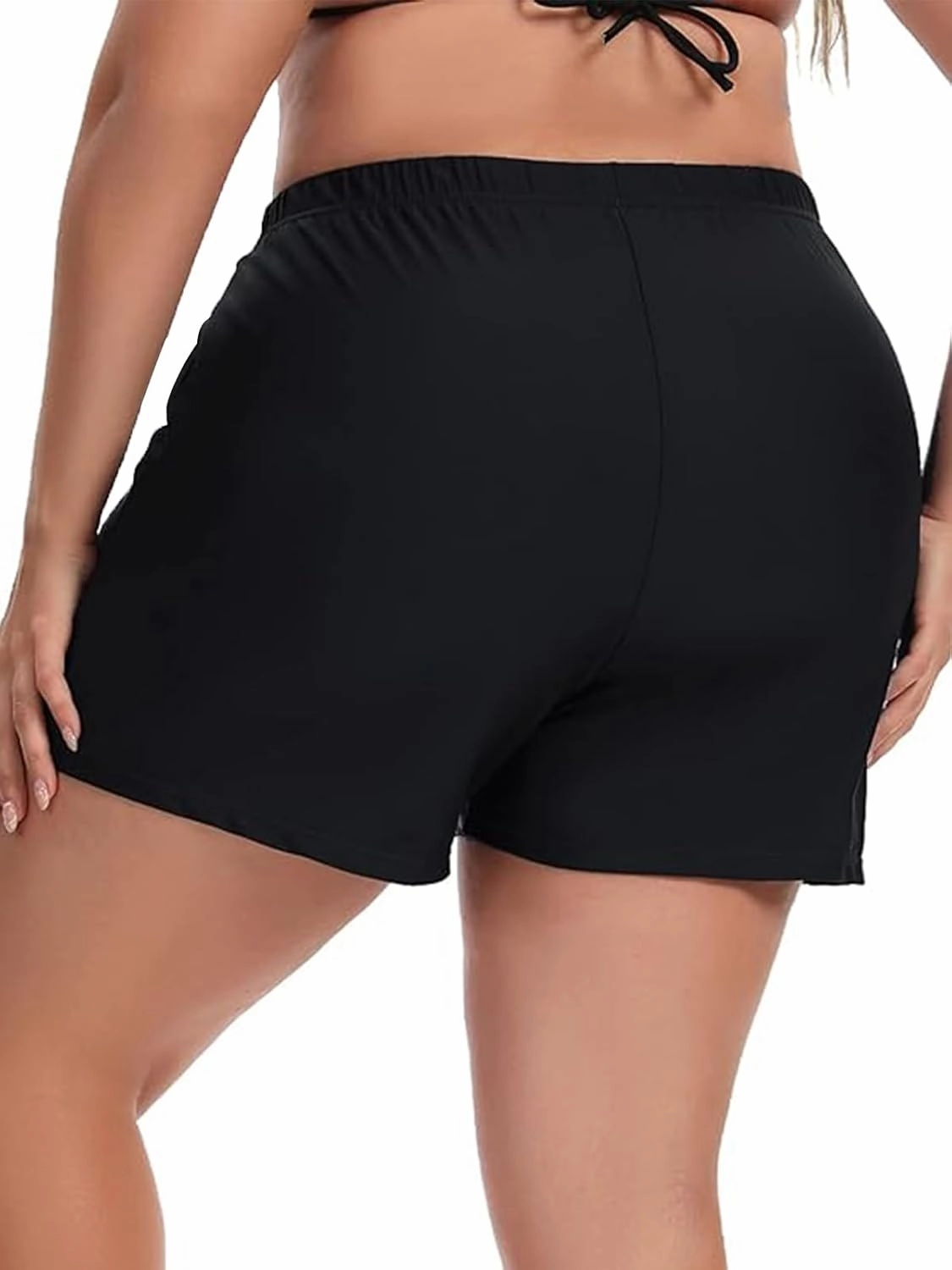 Women's Plus Size Swim Shorts High Waisted Bathing Suit Bottoms Long Swimsuit Board Short Tankini Trunks with Pocket