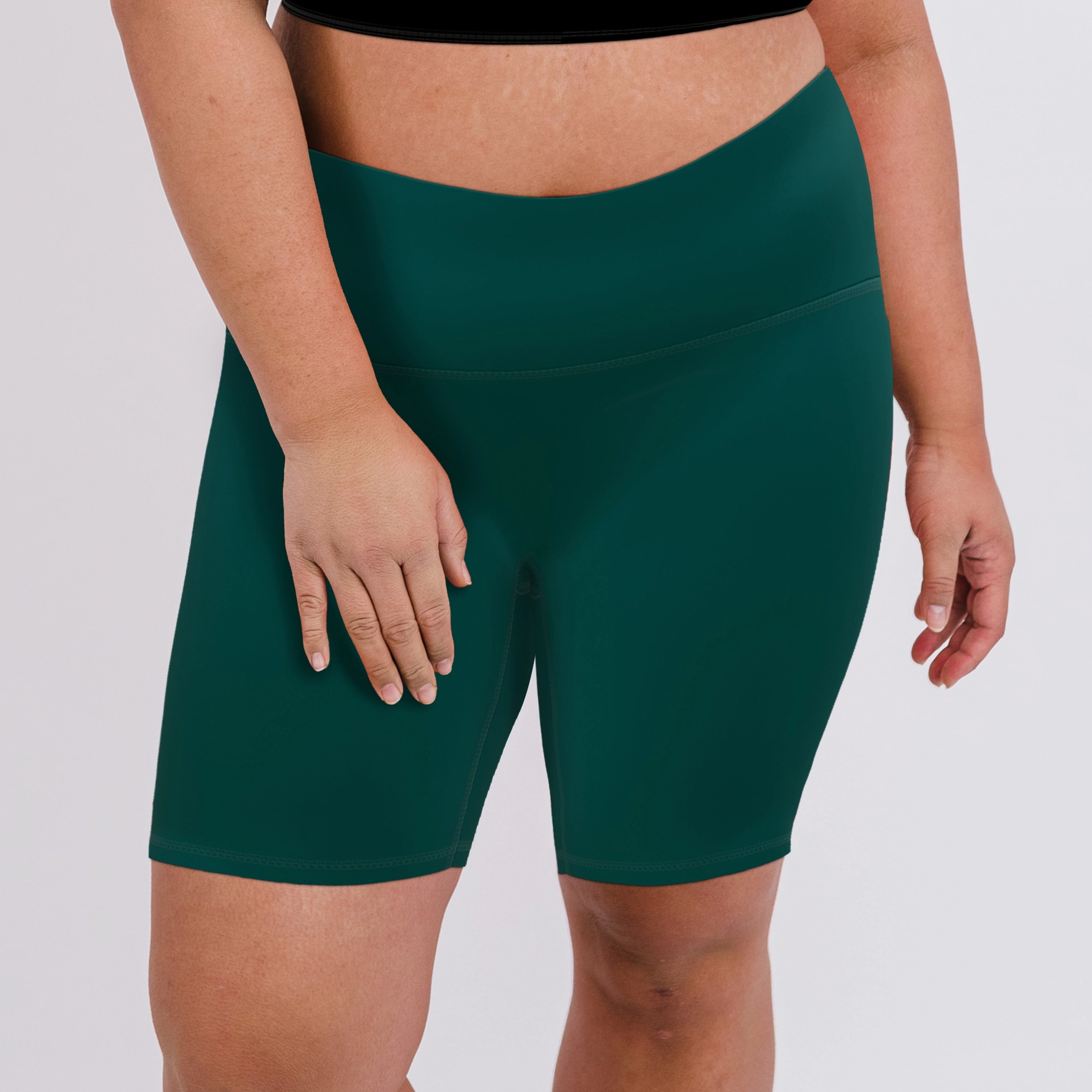 Women's Plus Tummy Control Long Bike Swim Shorts