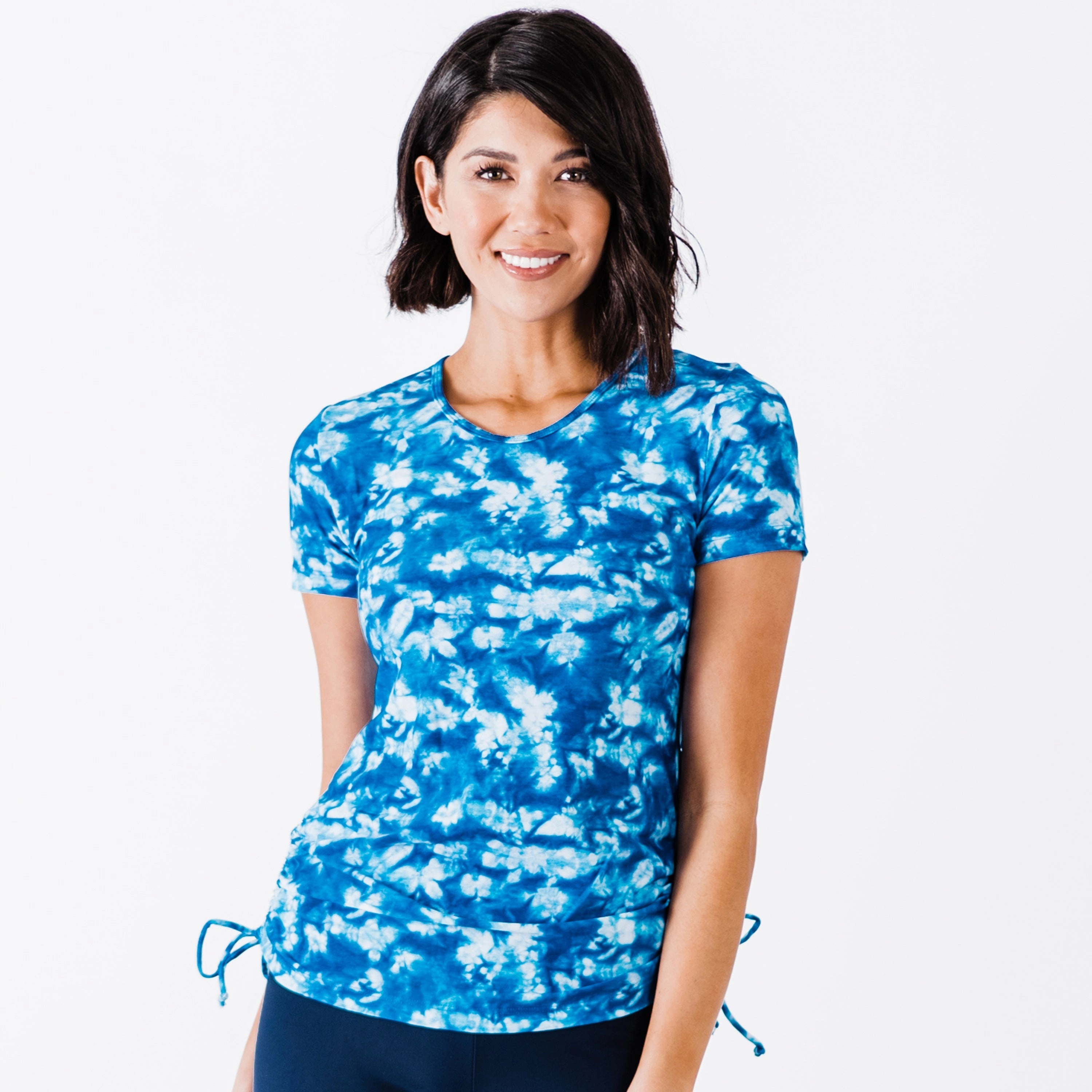 Women's Short Sleeve Adele Swim Top - Patterns