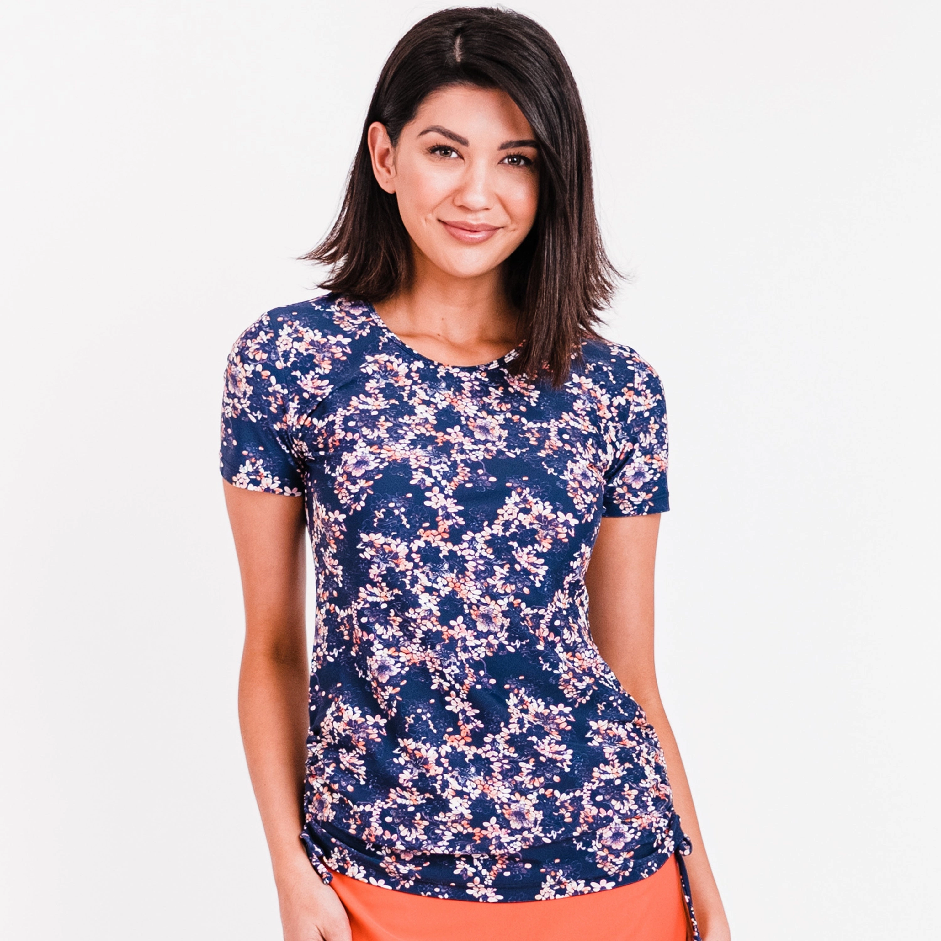 Women's Short Sleeve Adele Swim Top - Patterns