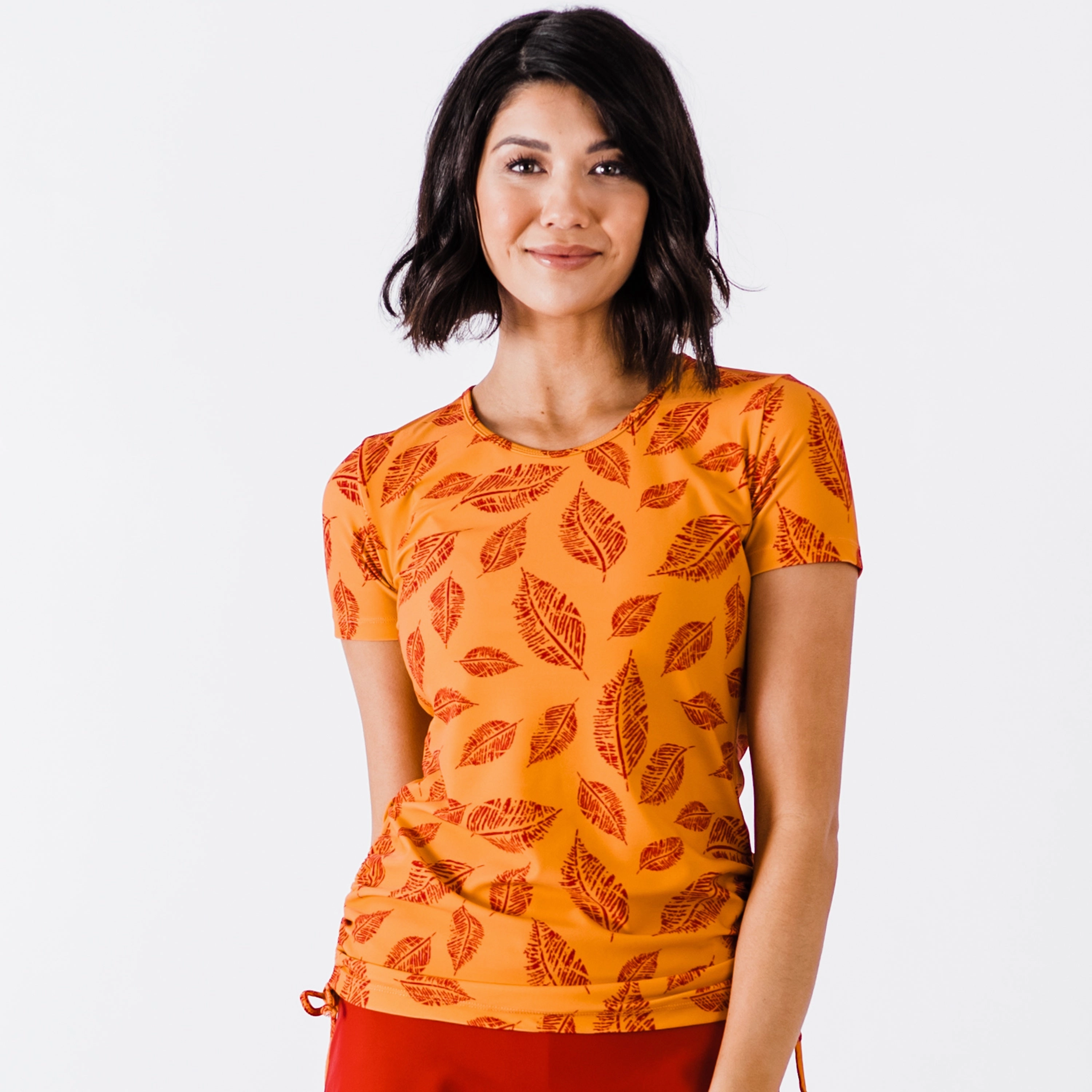 Women's Short Sleeve Adele Swim Top - Patterns