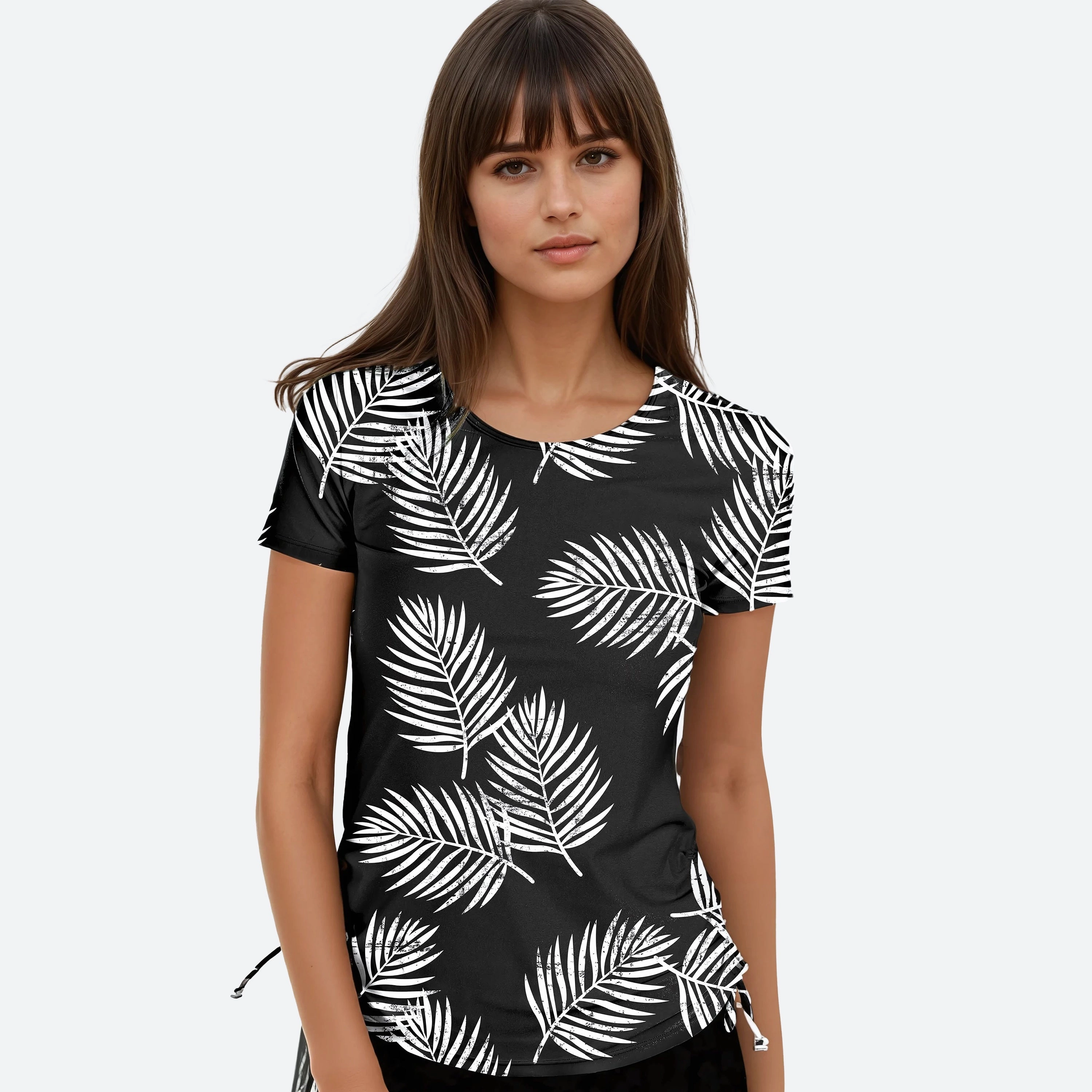 Women's Short Sleeve Adele Swim Top - Patterns