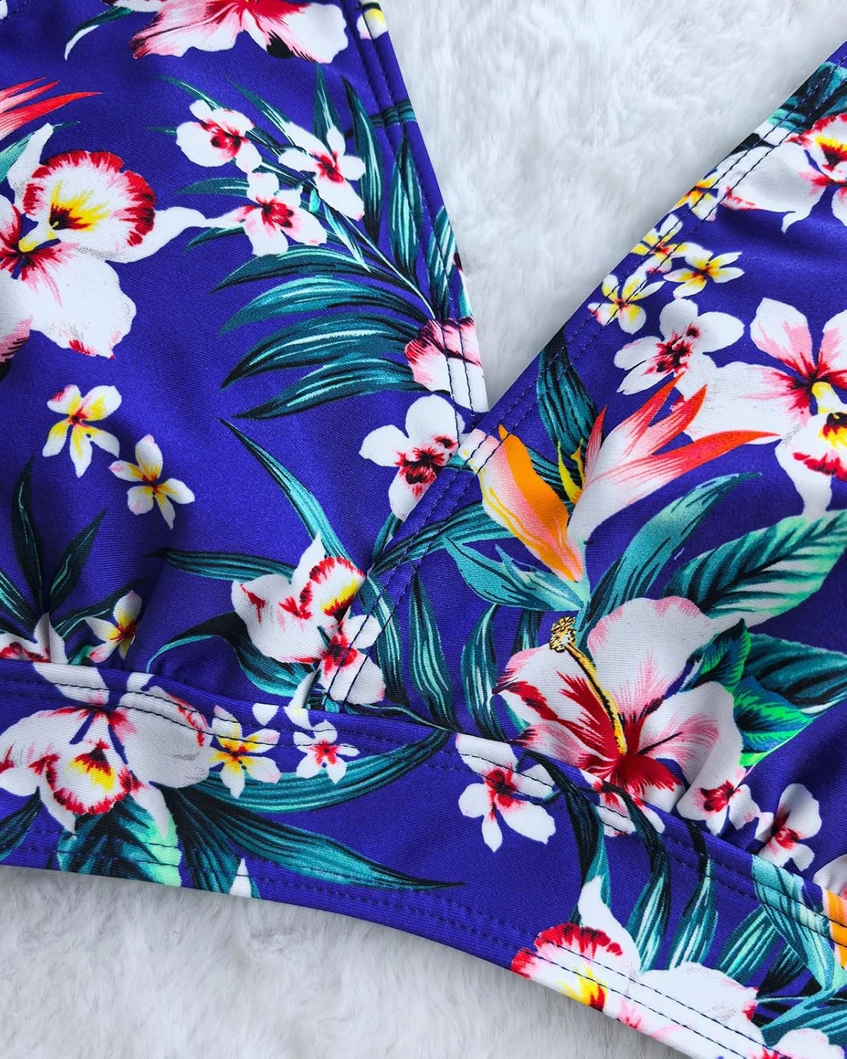 Women's Supportive Halter Bikini Padded Push Up Ruched Bust Hook Back Swimsuit Bathing Suit Tops Only