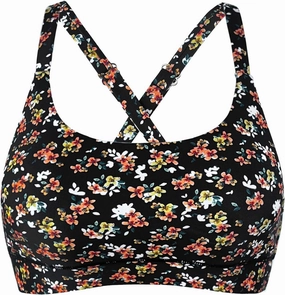 Women??s Supportive Scoop Neck Sporty Swimsuit Cross Spaghetti Strap Bathing Suit Bikini Top